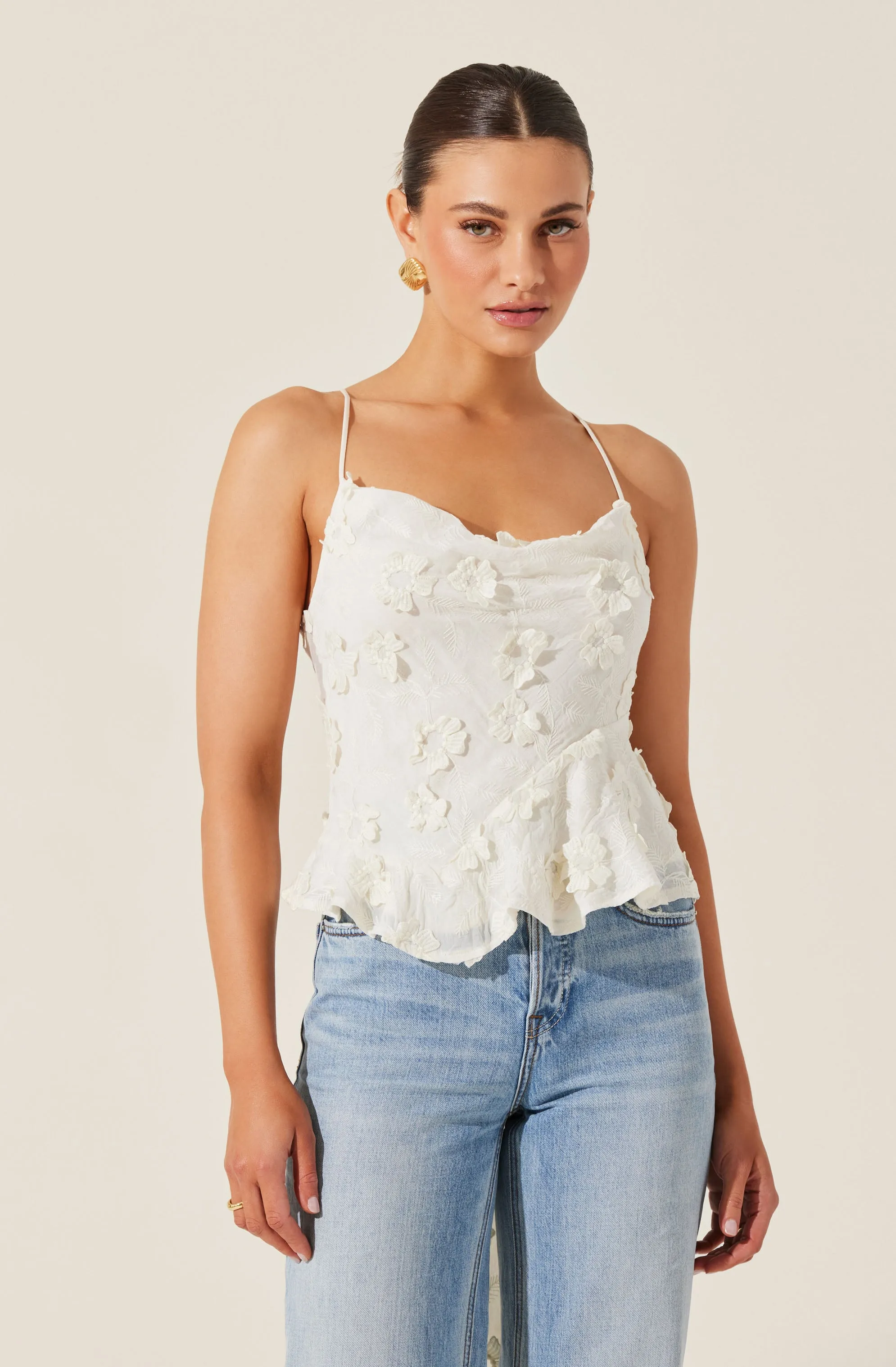 Everli Floral Appliqué Camisole Top sold by Astr product image thumbnail 3