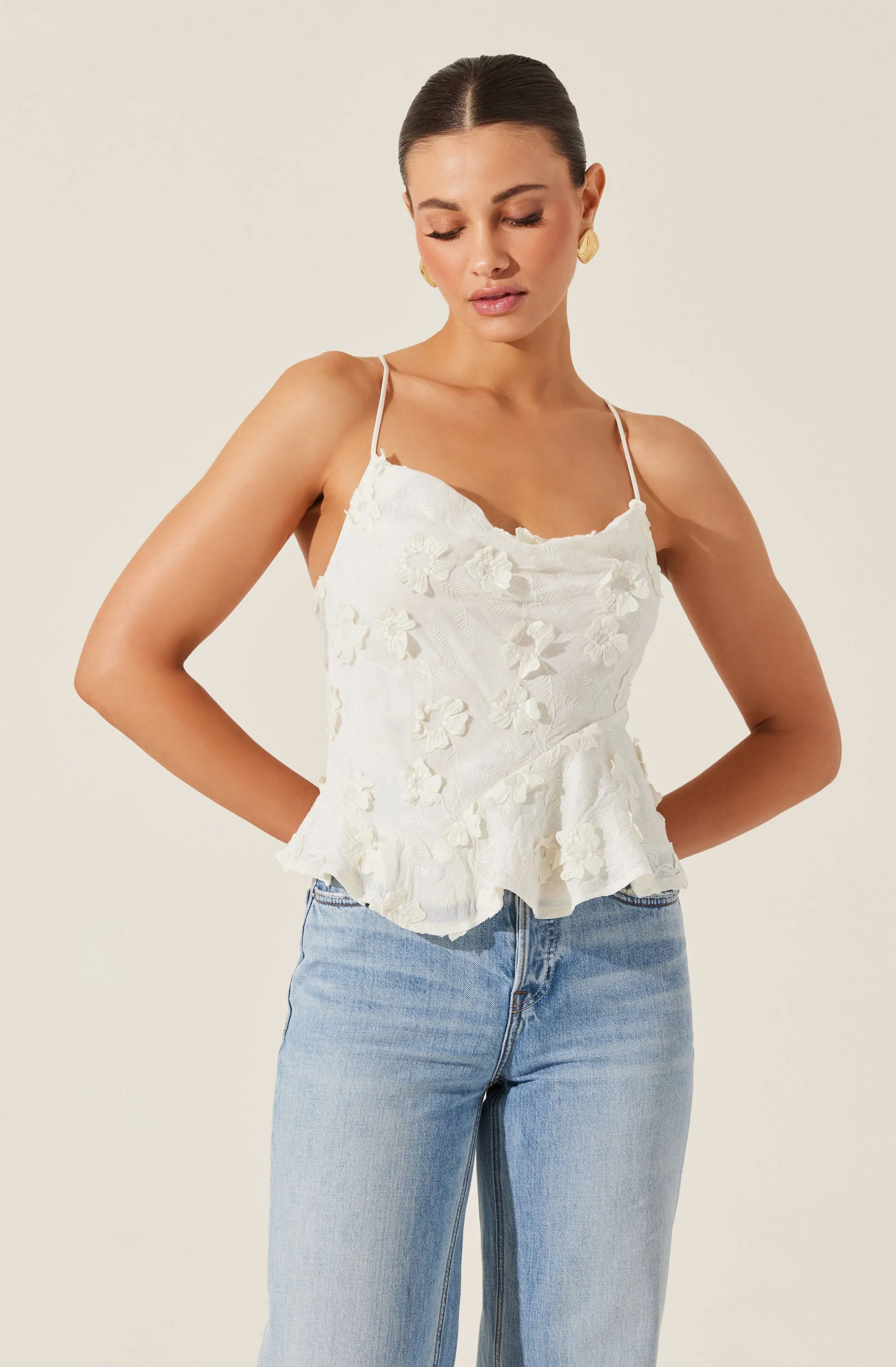 Everli Floral Appliqué Camisole Top sold by Astr product image thumbnail 2