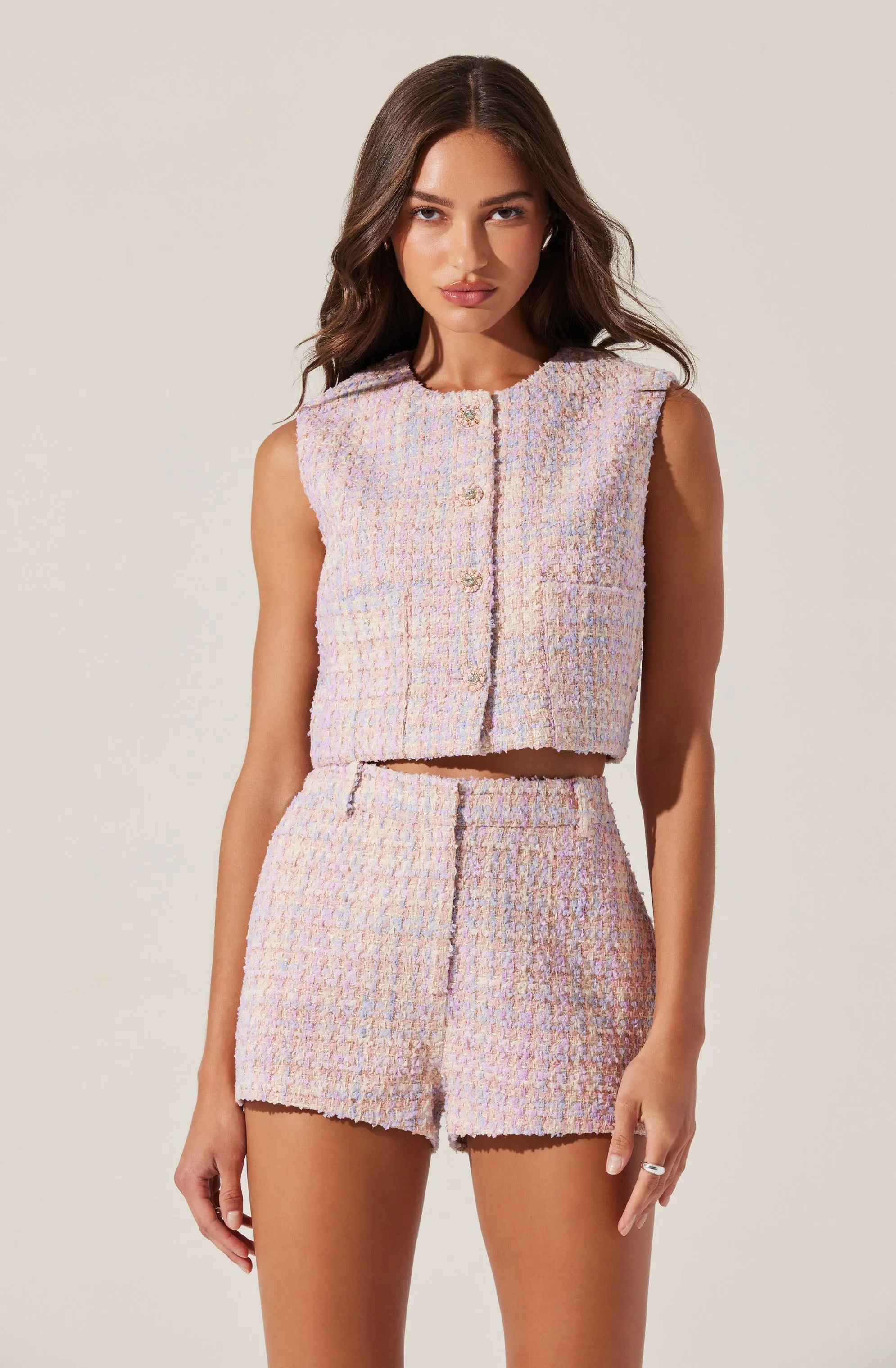 Wynn Cropped Tweed Vest sold by Astr product image thumbnail 3