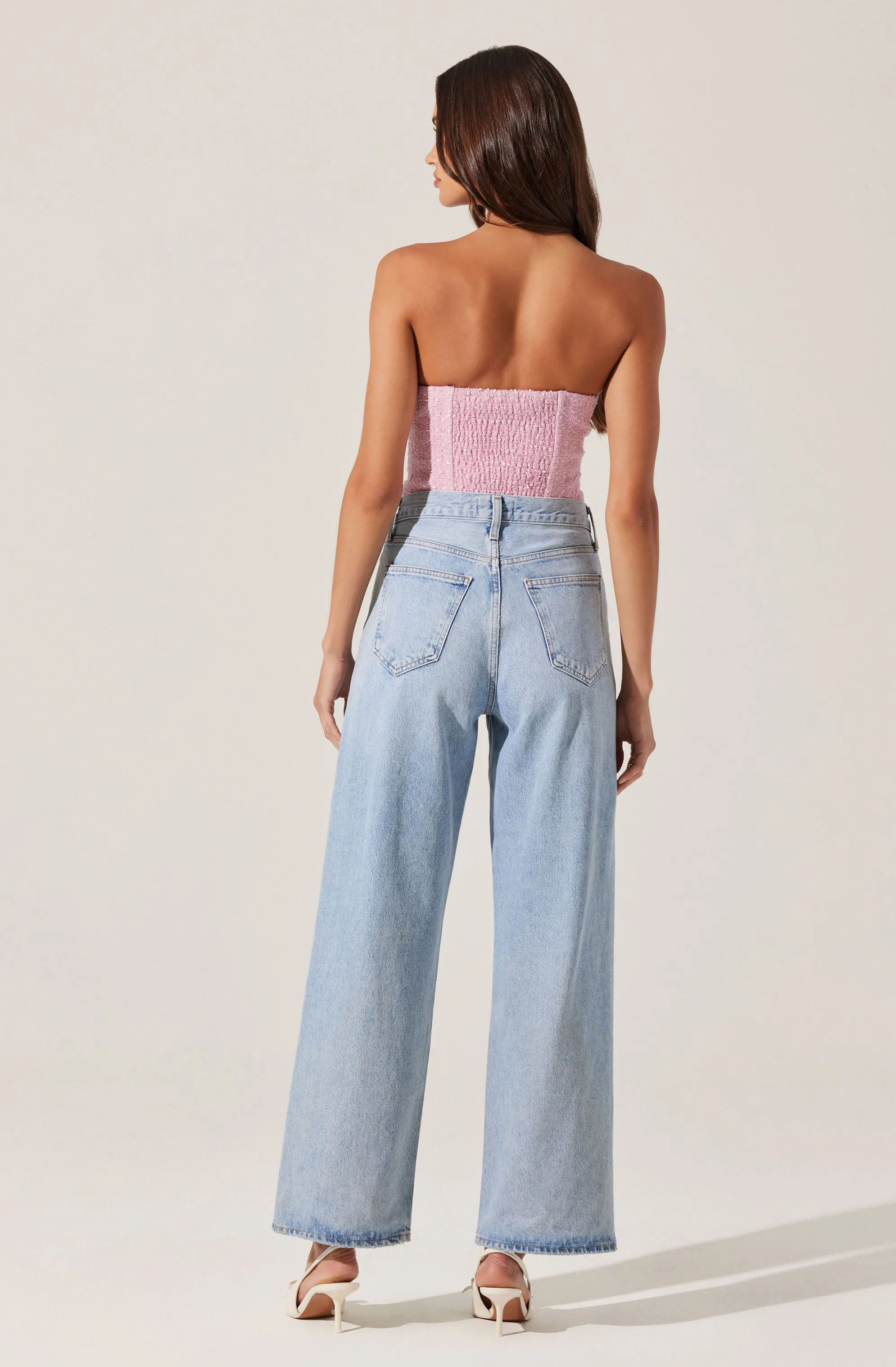 Indie Strapless Tweed Bustier Top sold by Astr product image thumbnail 5