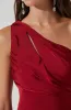 Atoila One Shoulder Satin Maxi Dress sold by Astr