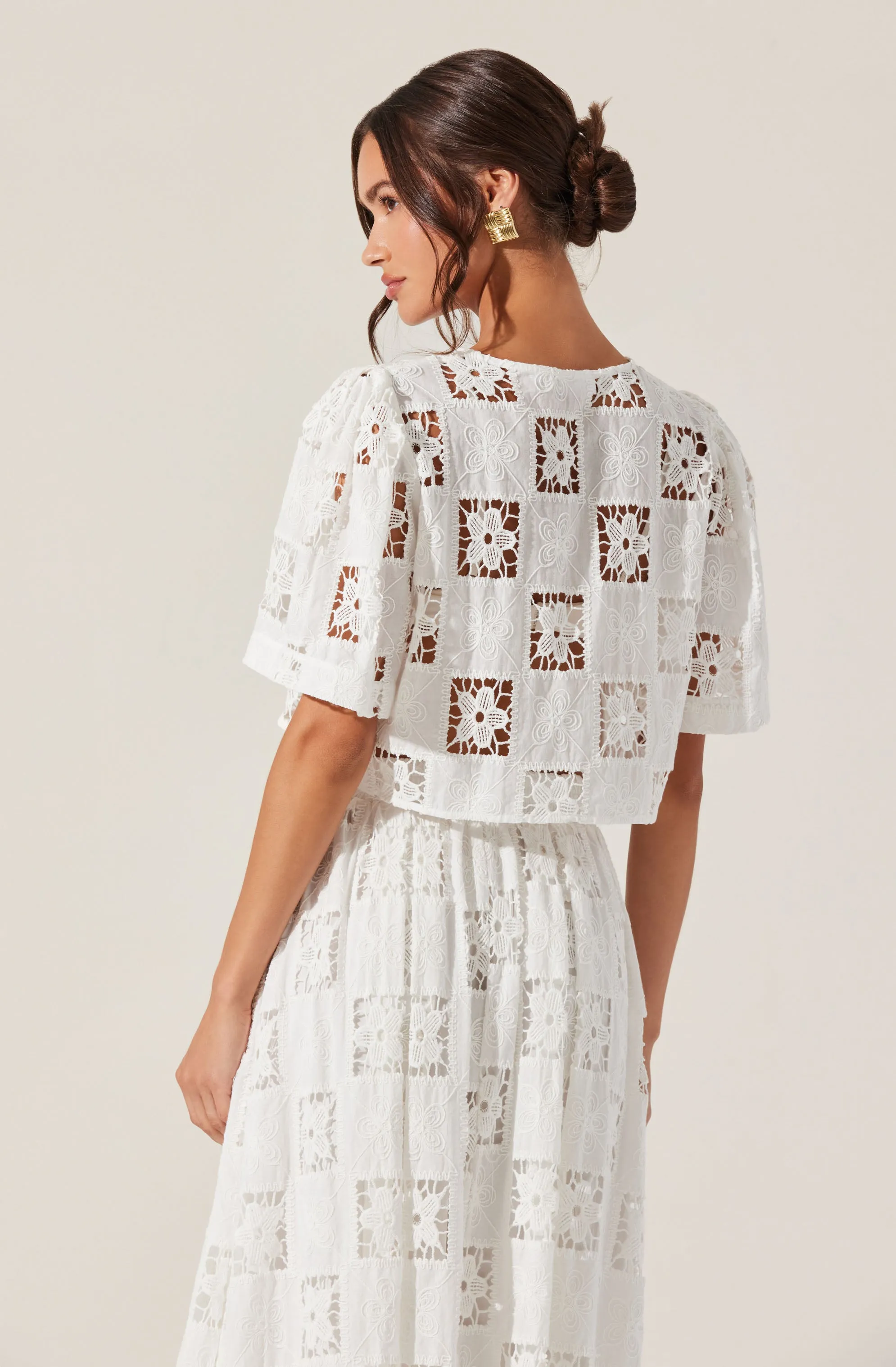 Andolina Crochet Lace Crop Top sold by Astr product image thumbnail 2