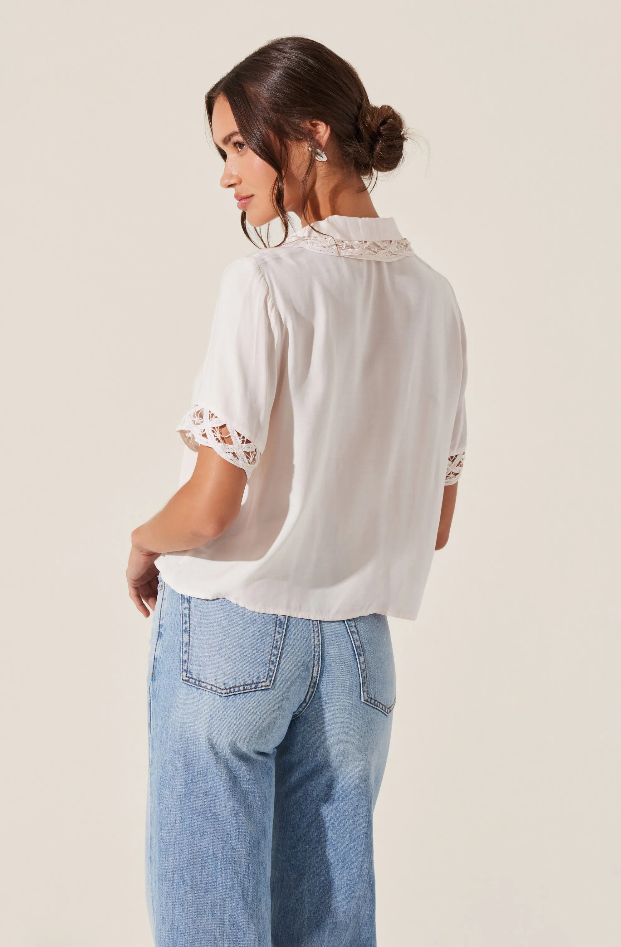 Elinda Lace Trim Top sold by Astr product image thumbnail 2