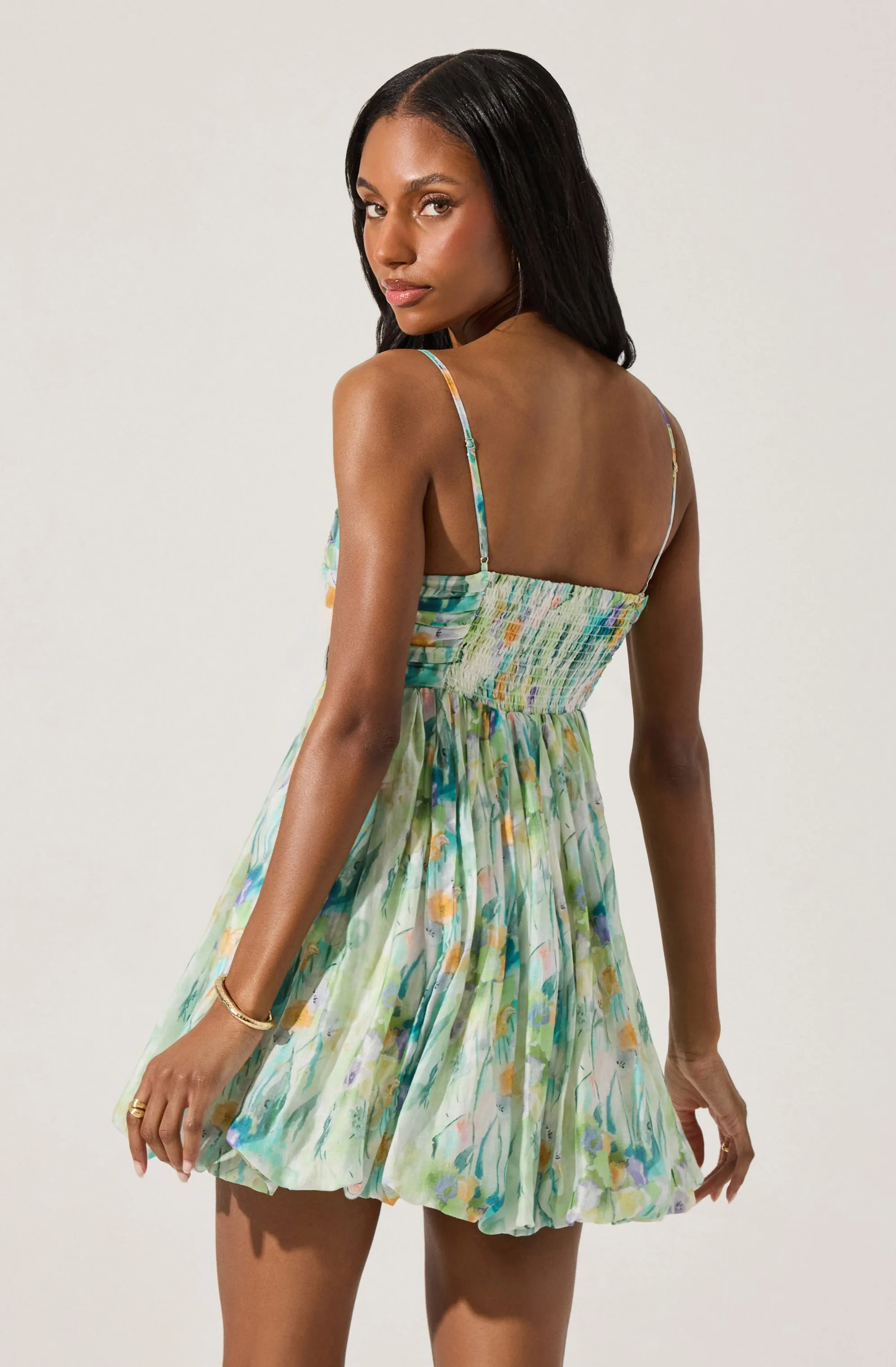 Bubble Floral Mini Dress sold by Astr product image thumbnail 5