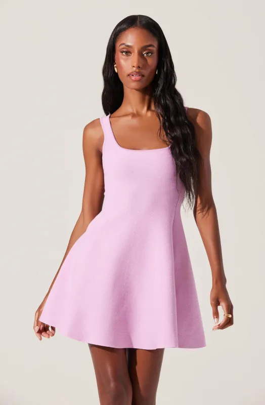 Lucile Mini Sweater Skater Dress sold by Astr