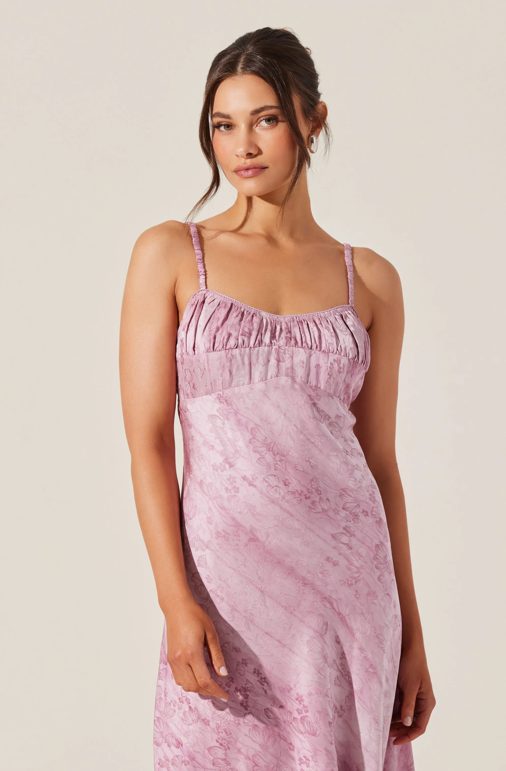 Kaiya Floral Jacquard Satin Midi Dress sold by Astr product image thumbnail 3