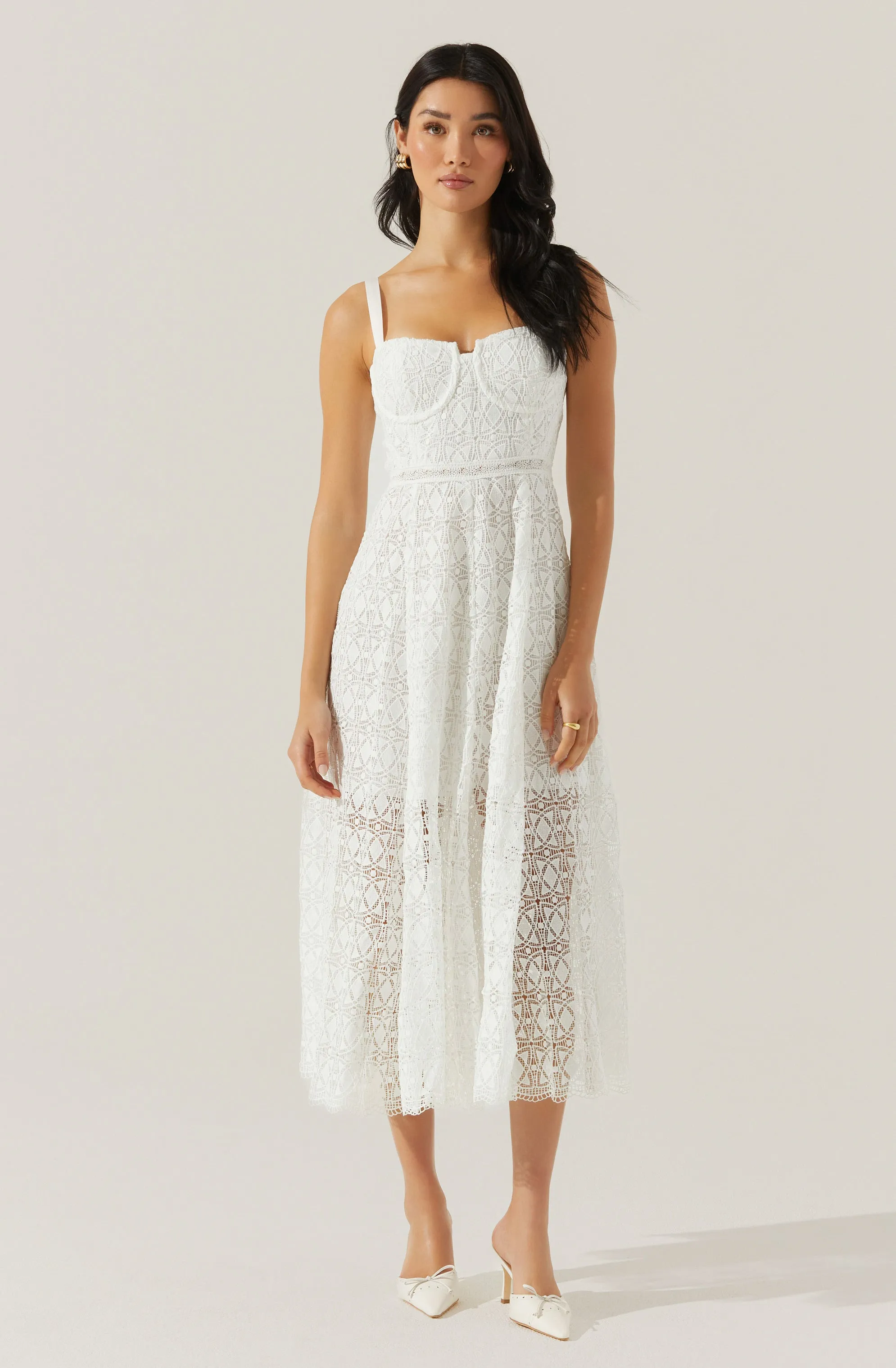 Tenna Floral Lace Bustier Midi Dress sold by Astr product image thumbnail 2