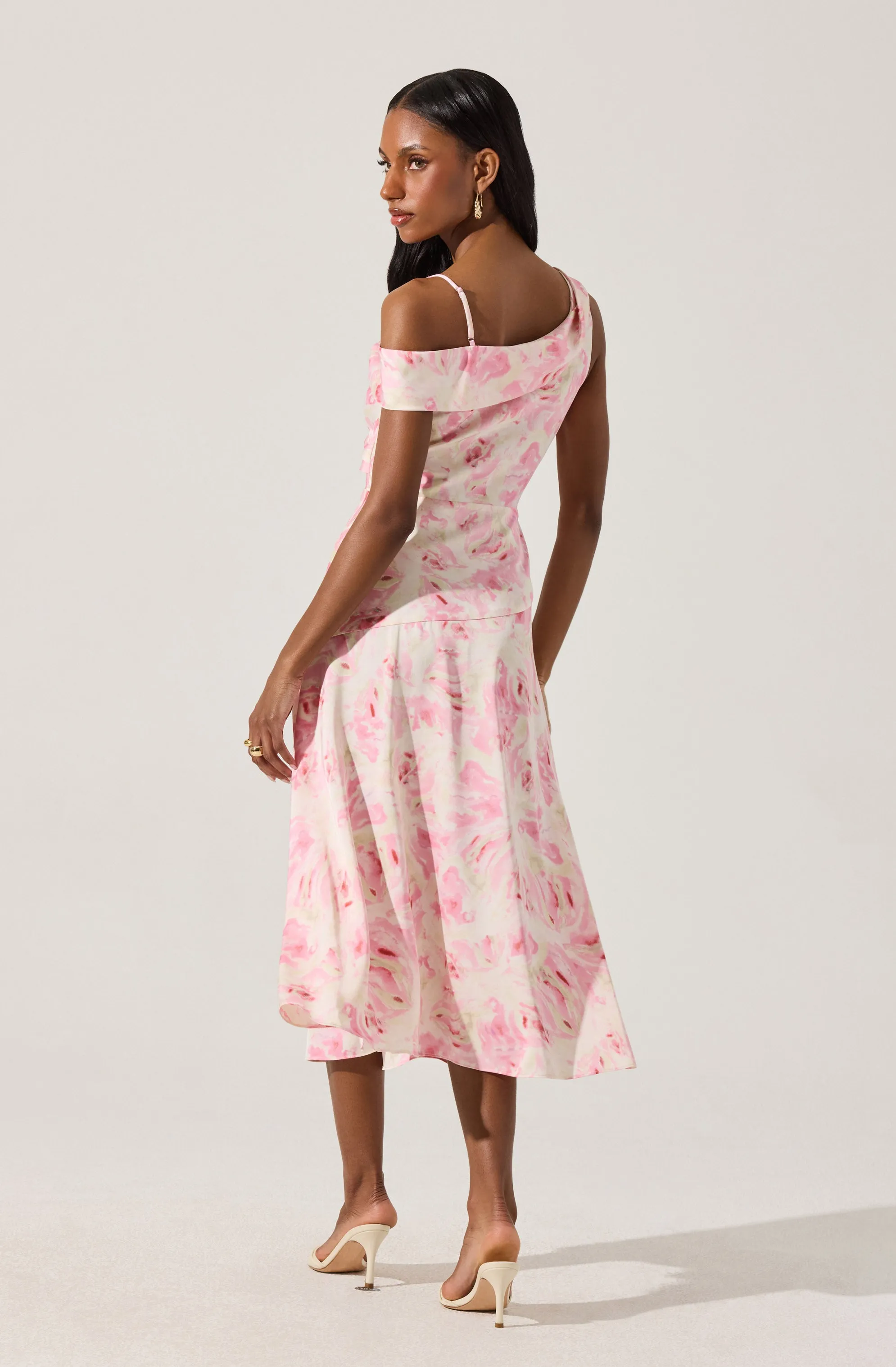 Asymmetric Shoulder Strap Midi Dress sold by Astr product image thumbnail 4