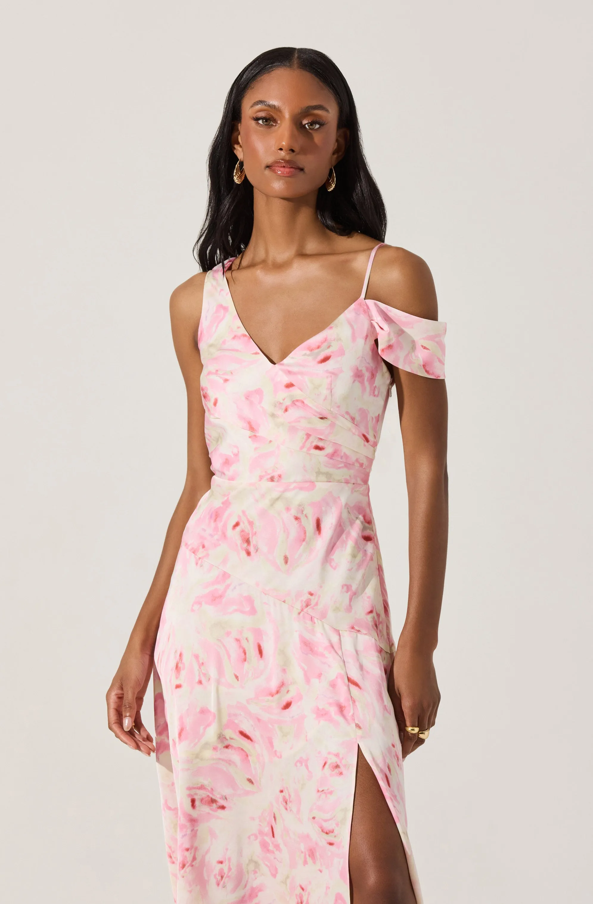 Asymmetric Shoulder Strap Midi Dress sold by Astr product image thumbnail 2