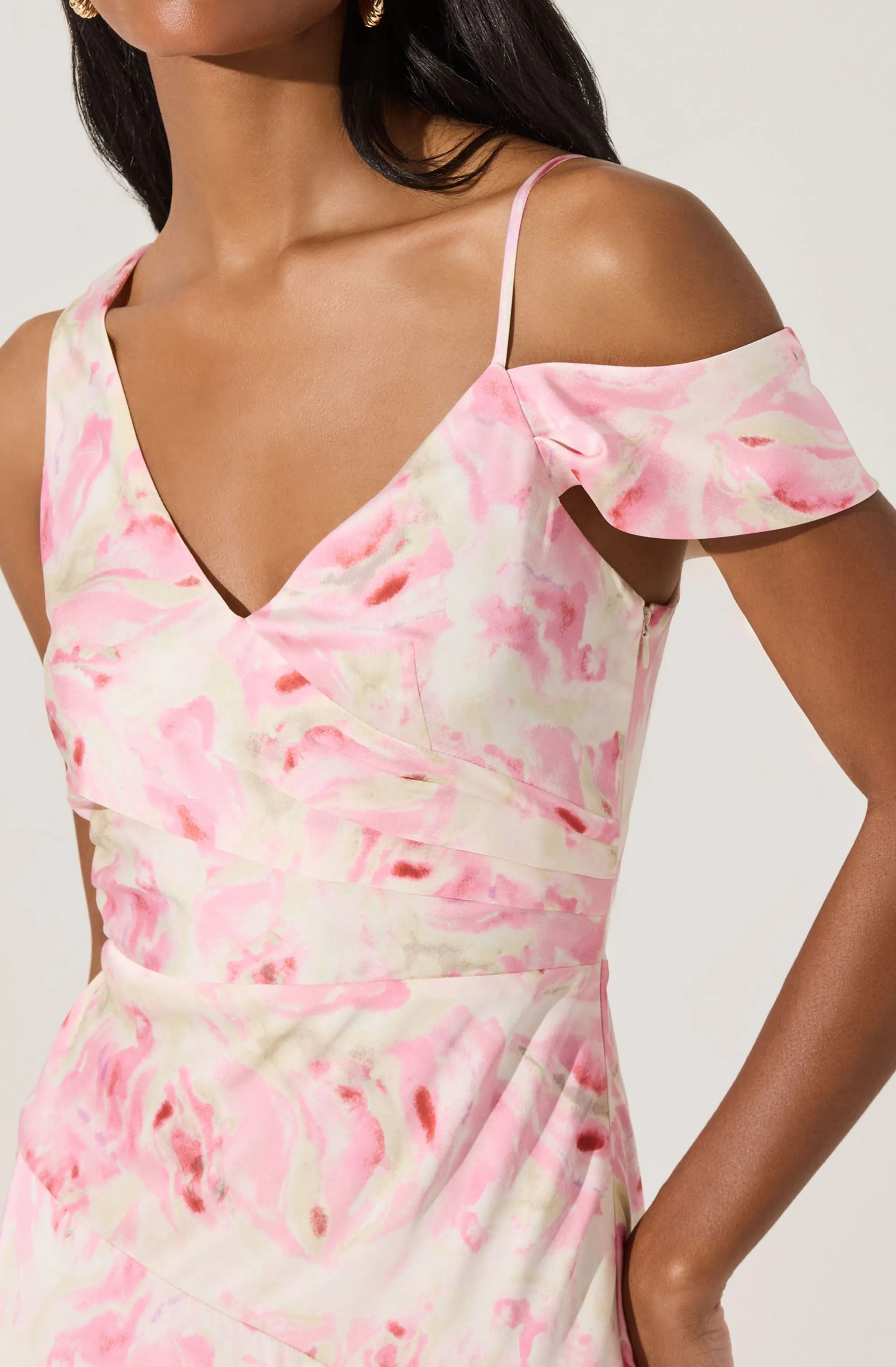 Asymmetric Shoulder Strap Midi Dress sold by Astr product image thumbnail 3