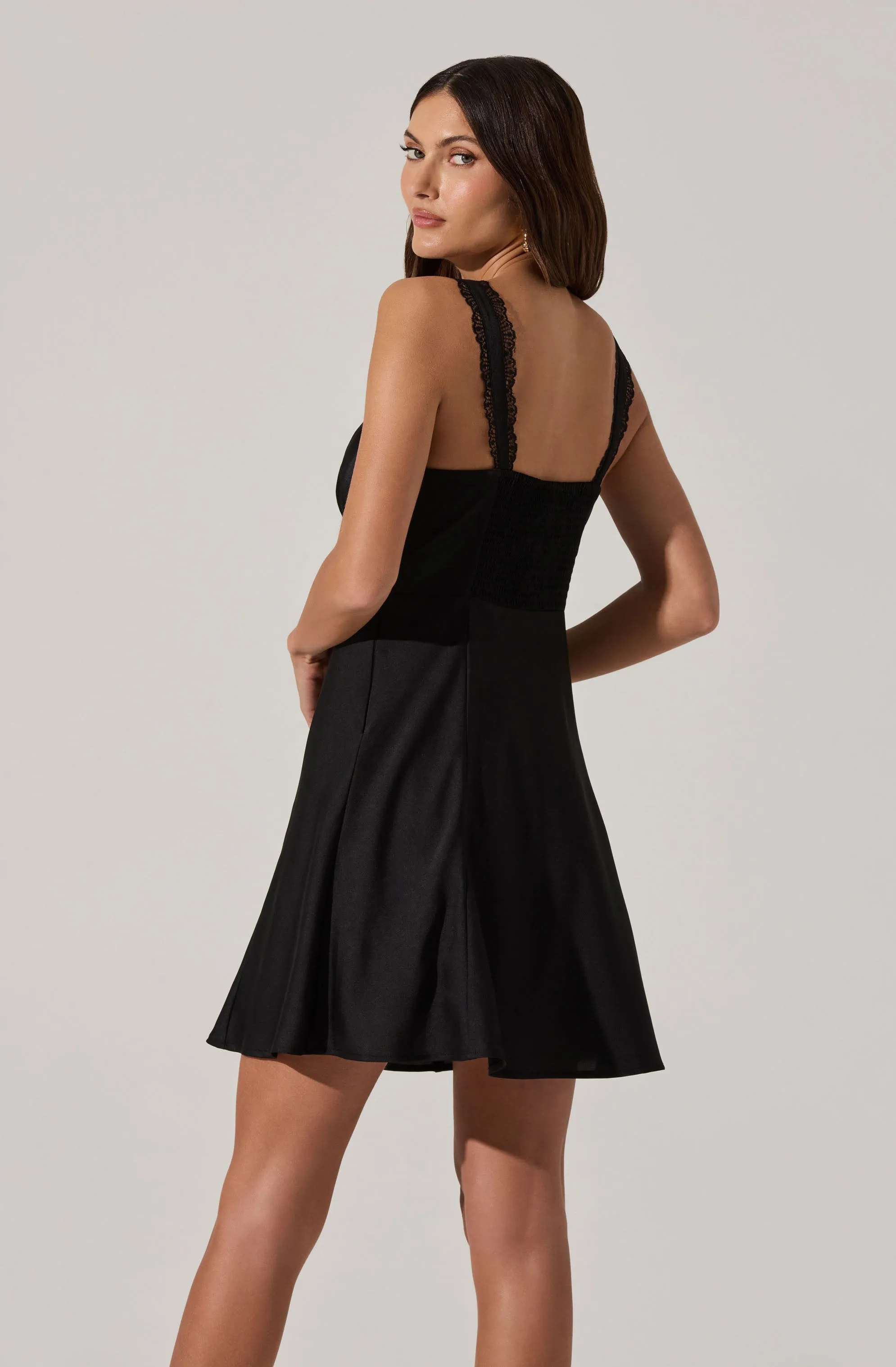 Alva Lace Trim Mini Dress sold by Astr product image thumbnail 2