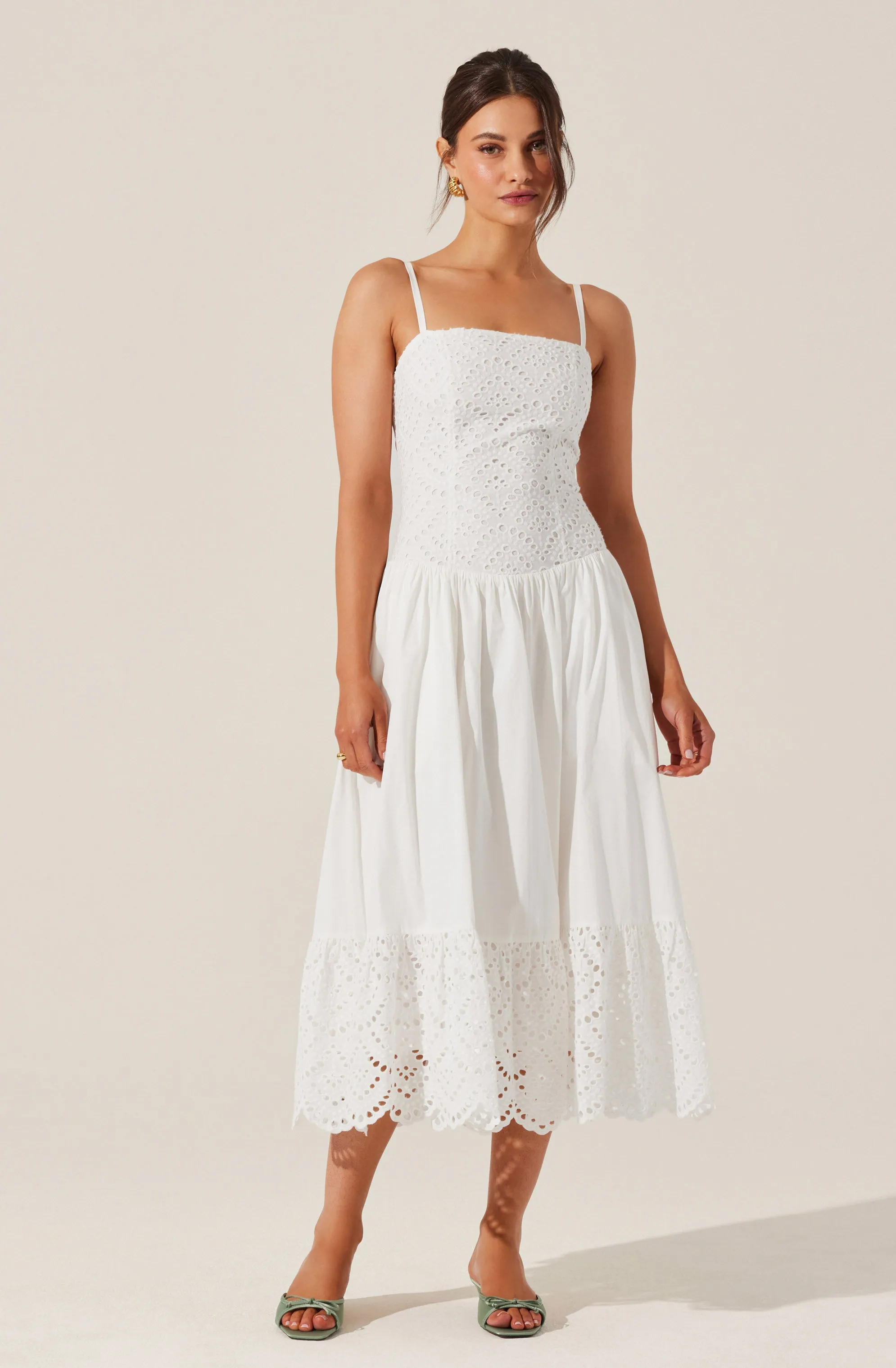 Nathalia Eyelet Midi Dress sold by Astr product image thumbnail 4