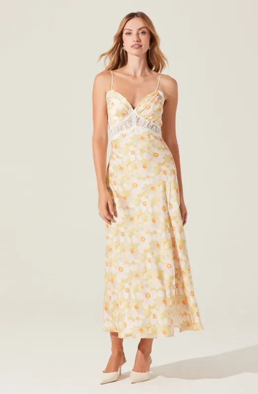 Ivanna Floral Lace Maxi Dress sold by Astr