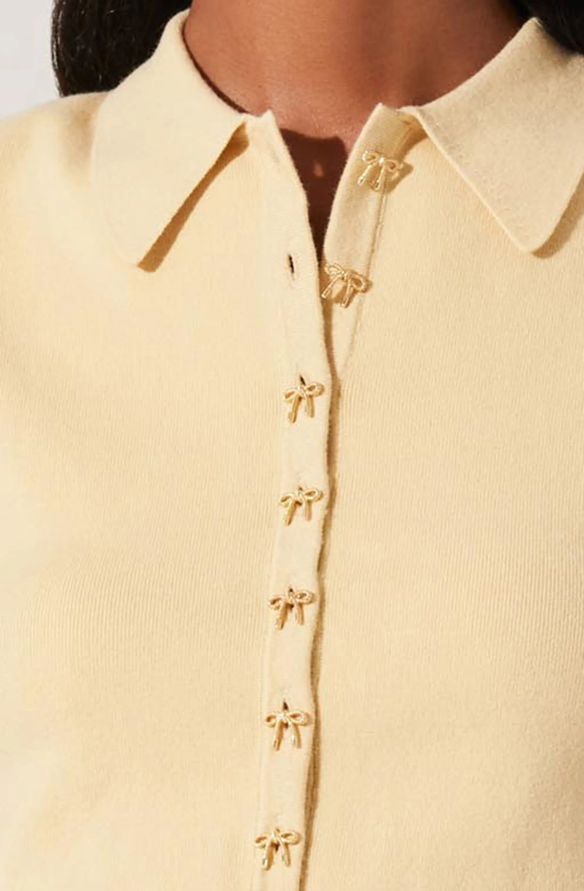 Kori Bow Embellished Sweater Top sold by Astr product image thumbnail 4