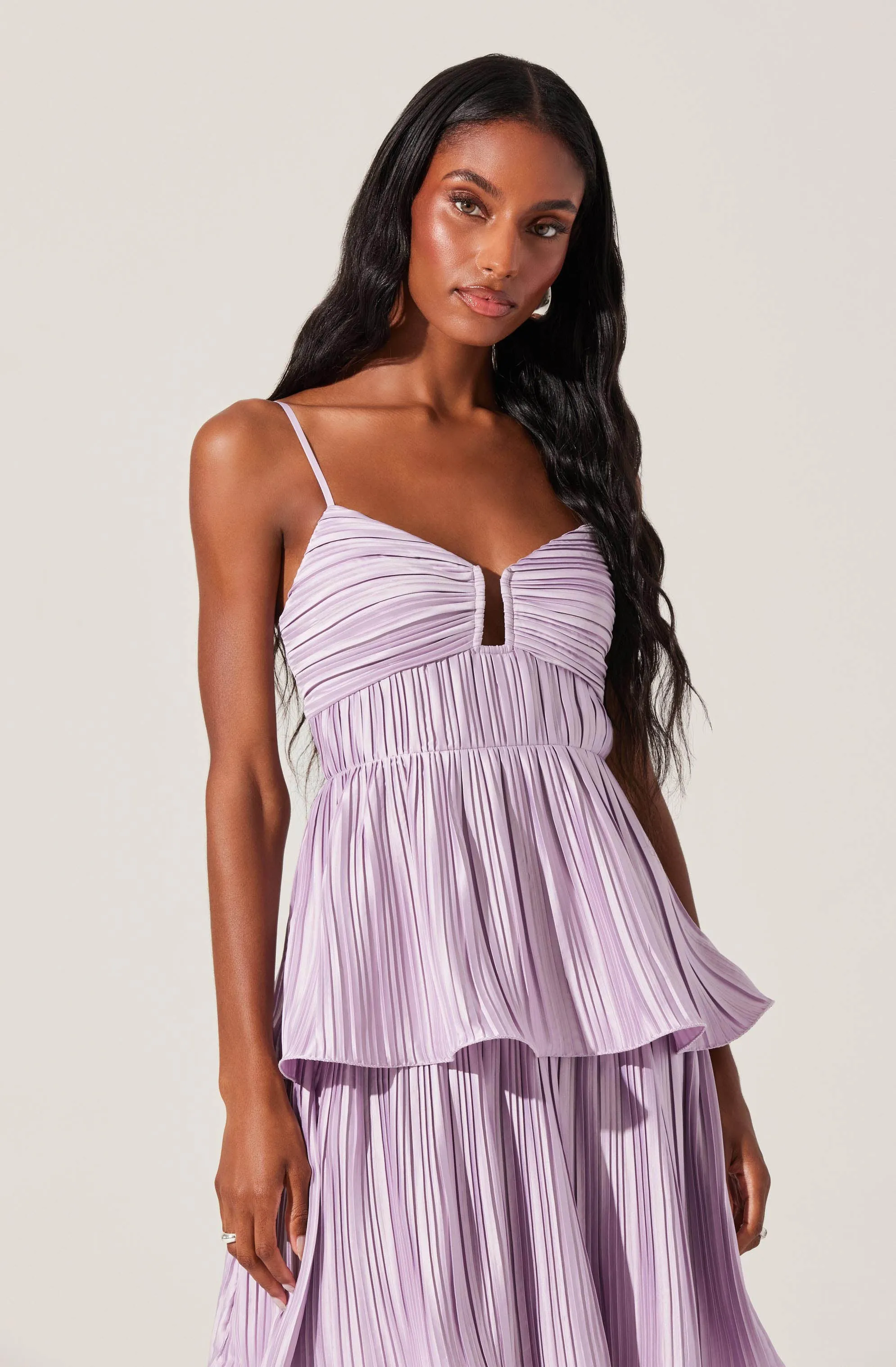 Lupin Pleated Tiered Maxi Dress sold by Astr product image thumbnail 3
