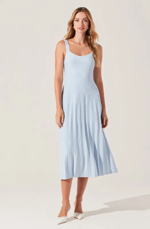 Aylin Pleated Midi Sweater Dress sold by Astr