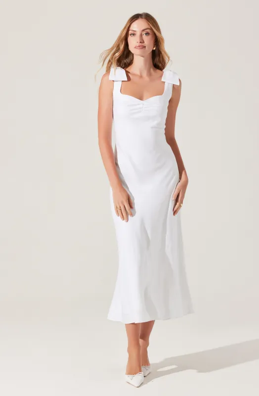 Kateleya Bow Detail Midi Dress sold by Astr