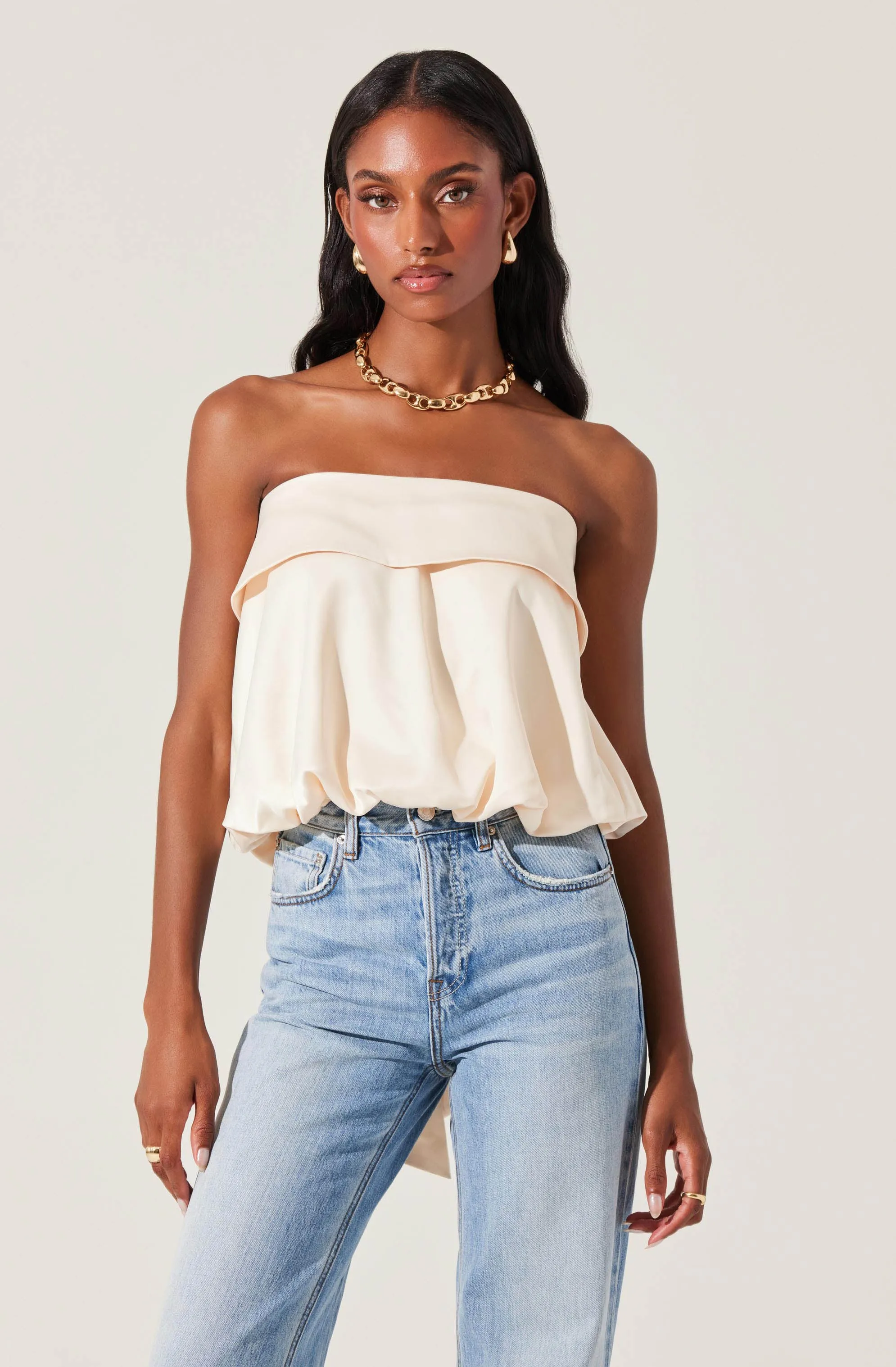 Khloe Strapless Bow Back Top sold by Astr product image thumbnail 5