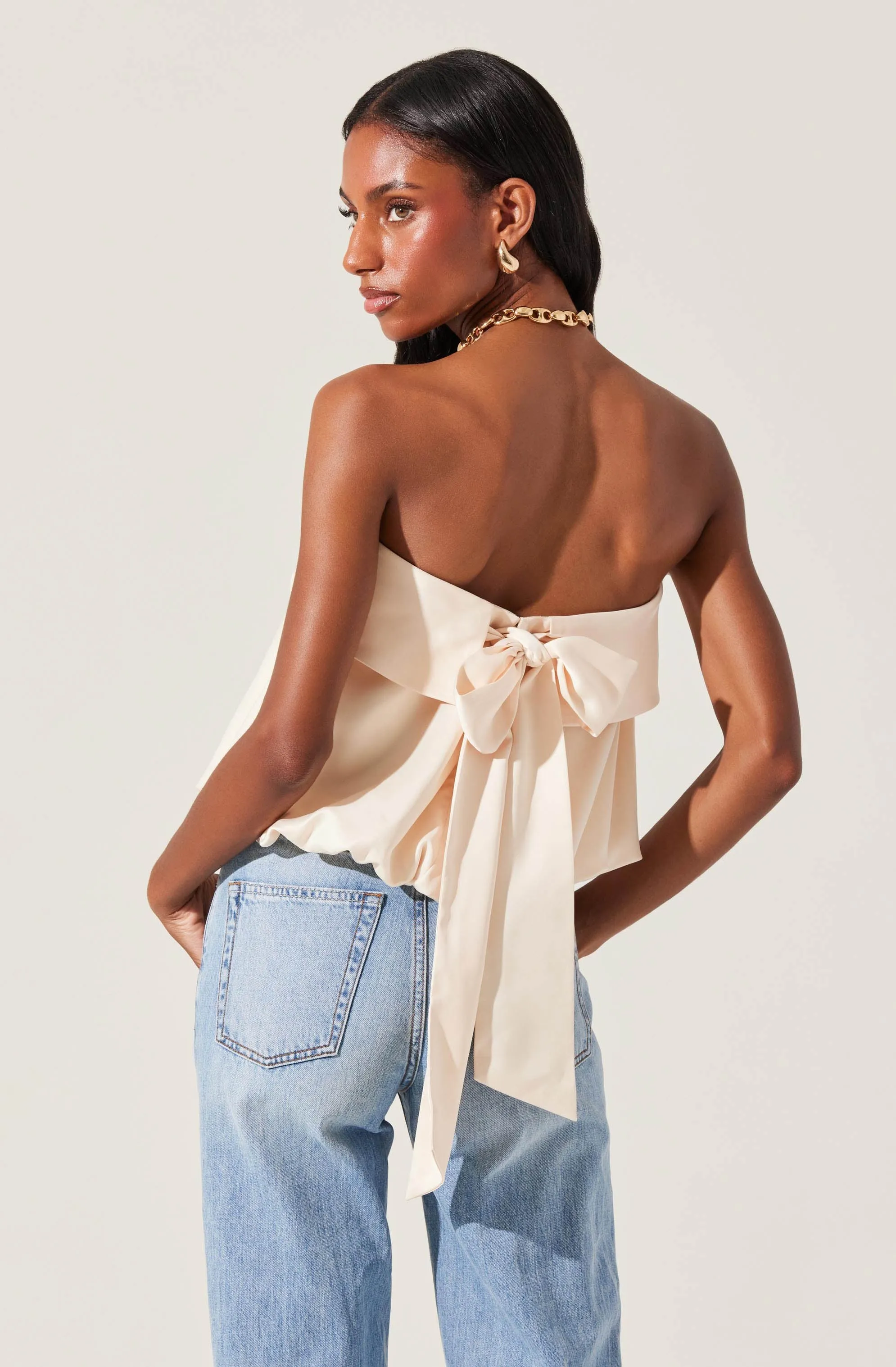 Khloe Strapless Bow Back Top sold by Astr product image thumbnail 2
