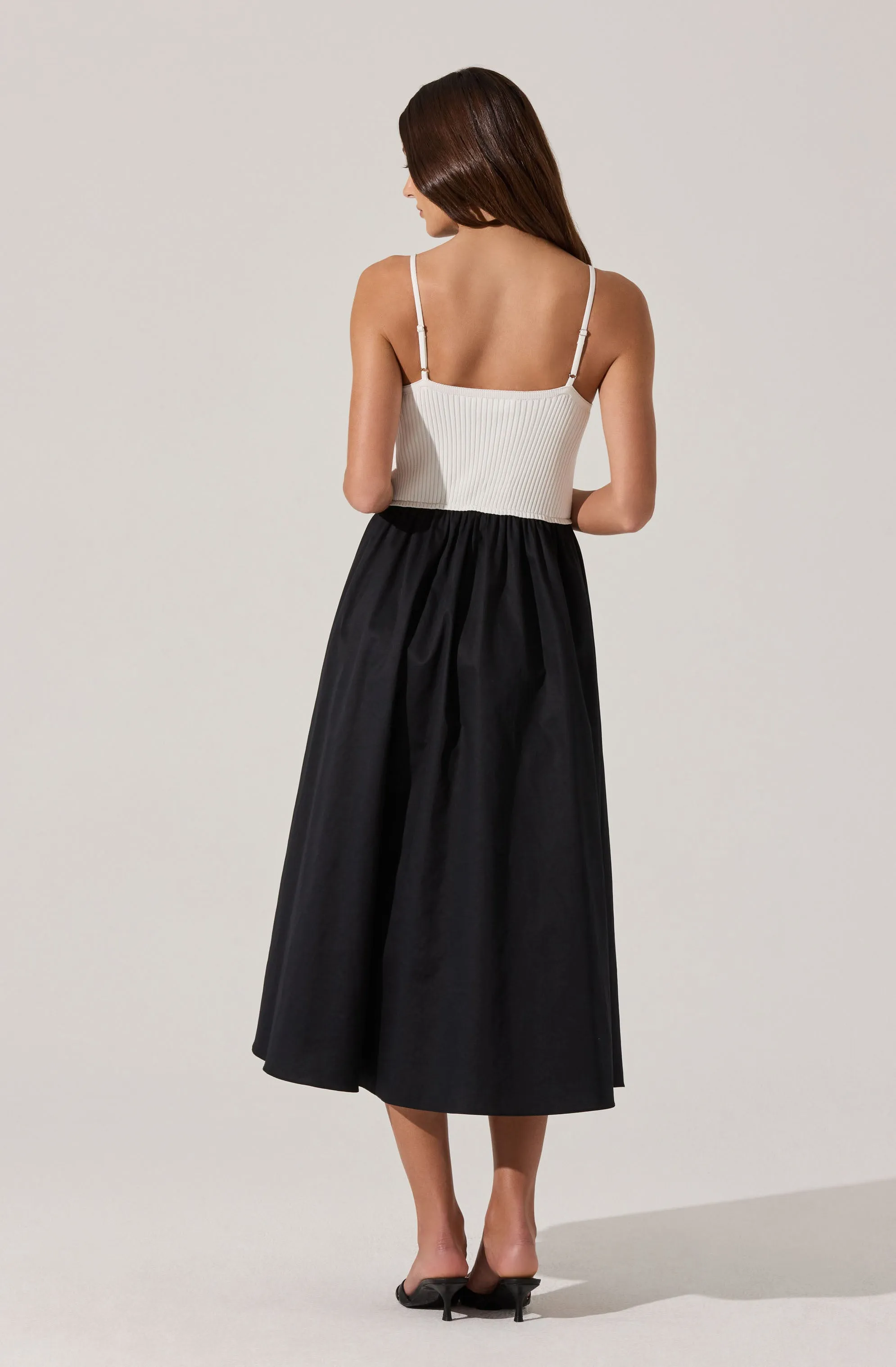 Contrast Mixed Media Midi Dress sold by Astr product image thumbnail 4