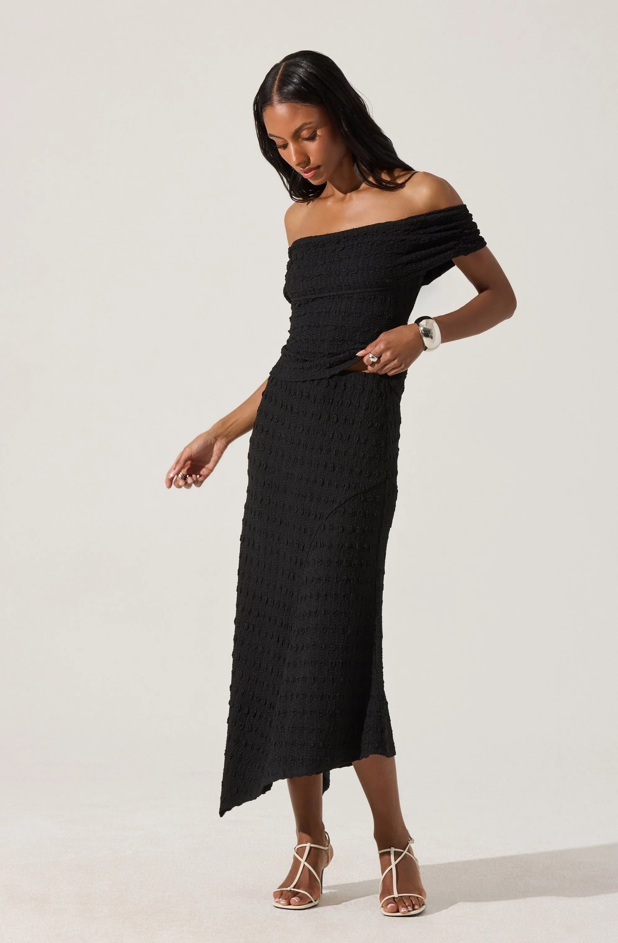 Textured Asymmetric Knit Skirt sold by Astr product image thumbnail 3