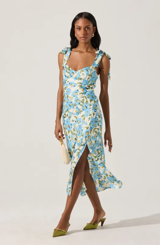 Sweetheart Bow Strap Midi Dress sold by Astr