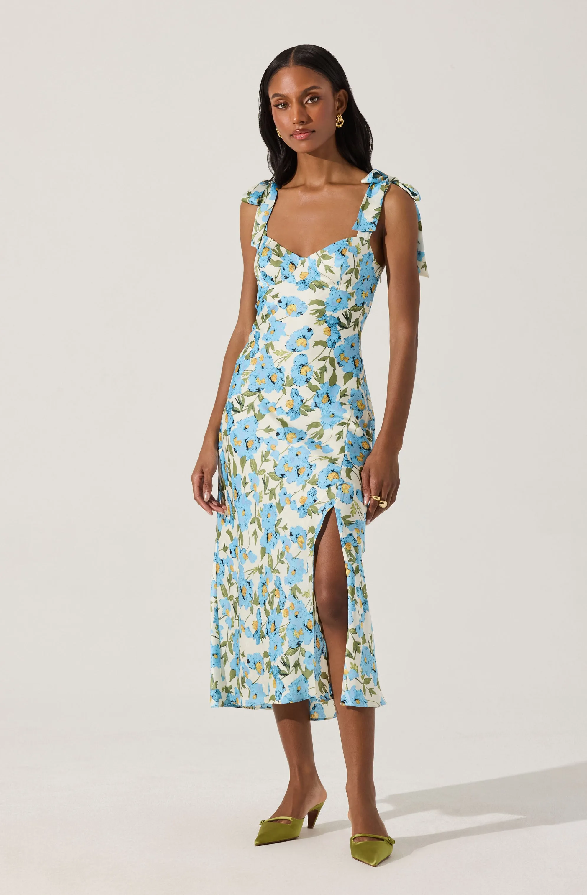 Sweetheart Bow Strap Midi Dress sold by Astr product image thumbnail 5