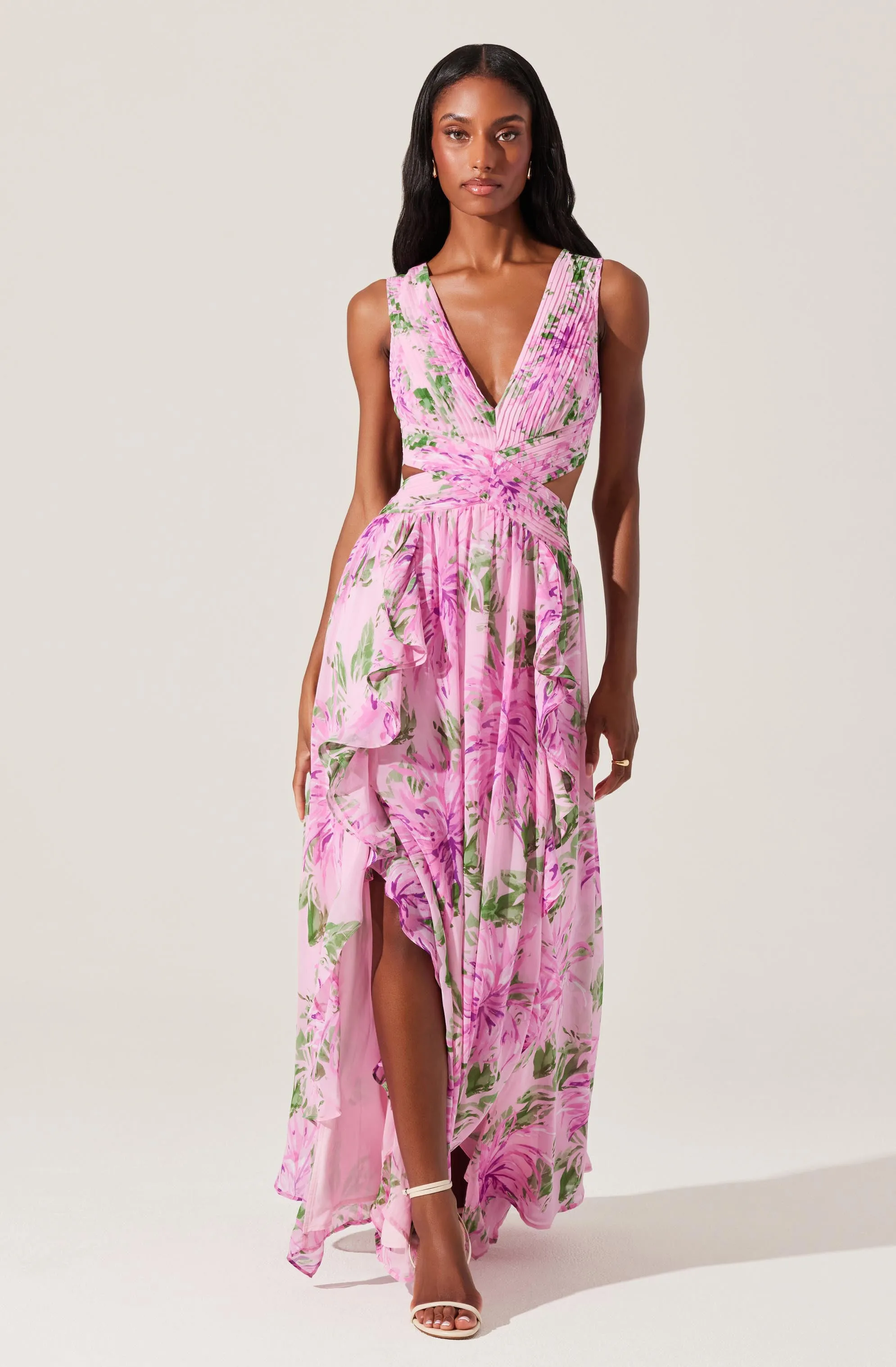 Noya Floral Cutout Maxi Dress sold by Astr product image thumbnail 5