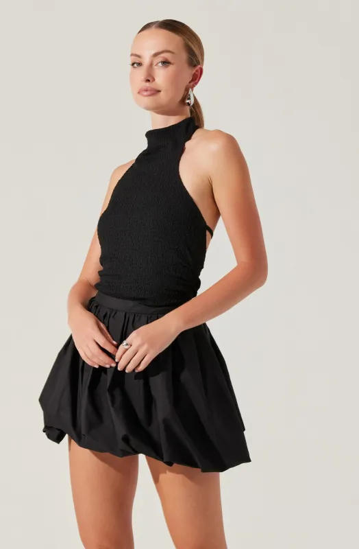 Gwyneth Textured Halter Neck Top sold by Astr