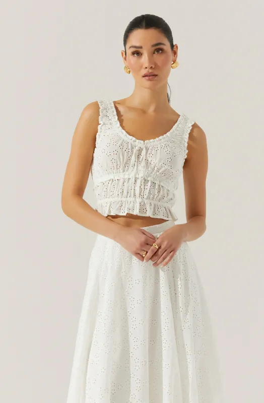 Kissel Tiered Eyelet Top made by Astr