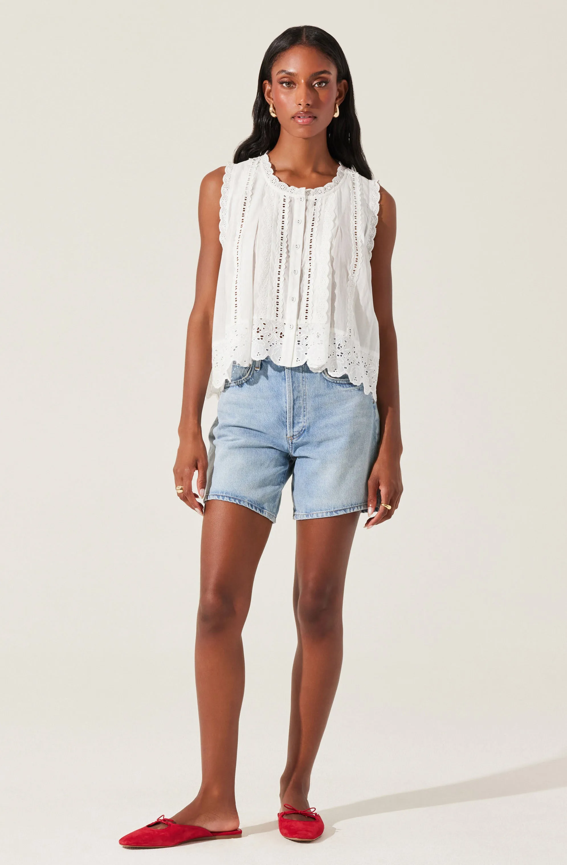 Alisa High Low Eyelet Top sold by Astr product image thumbnail 5