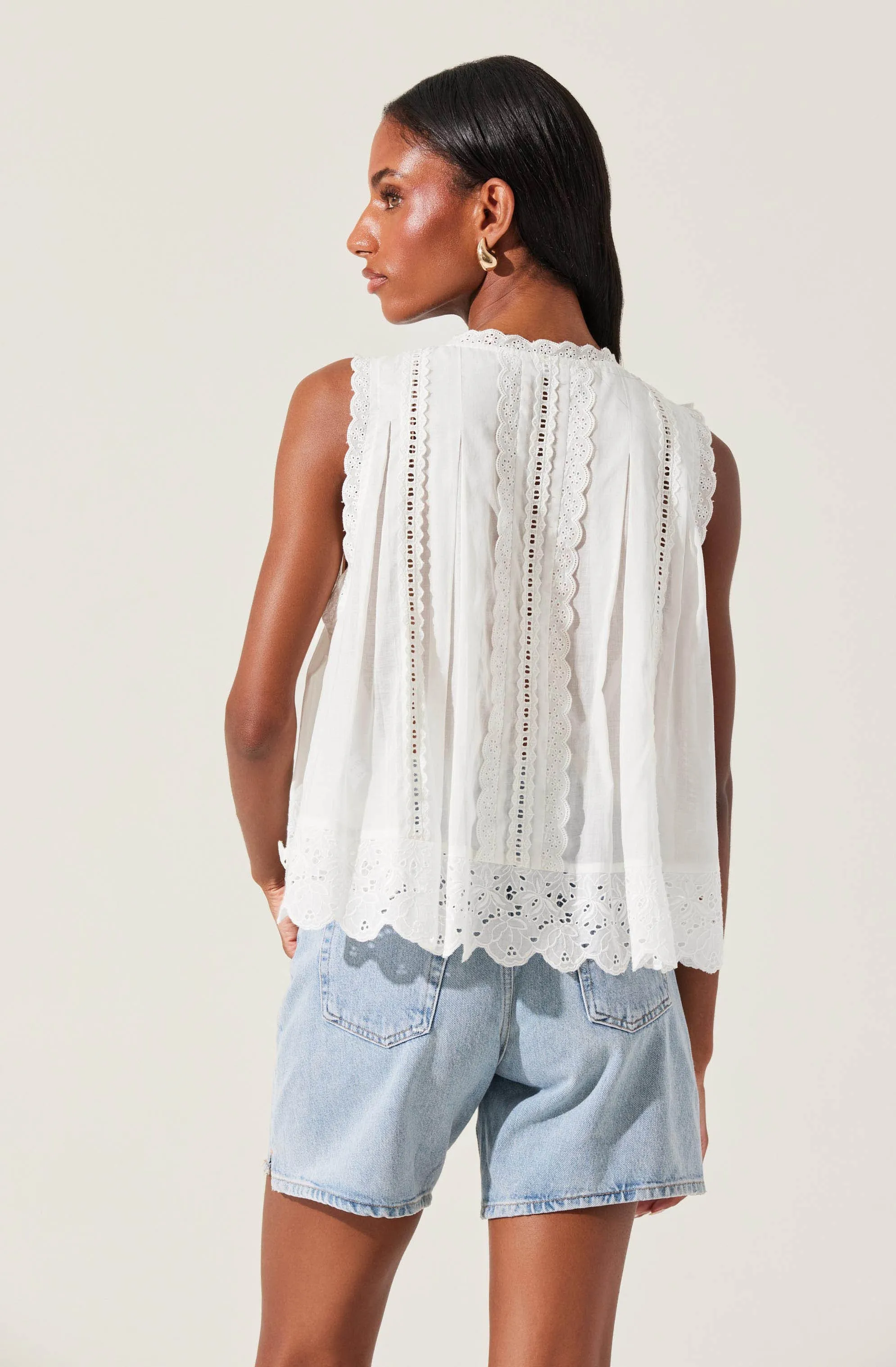 Alisa High Low Eyelet Top sold by Astr product image thumbnail 2