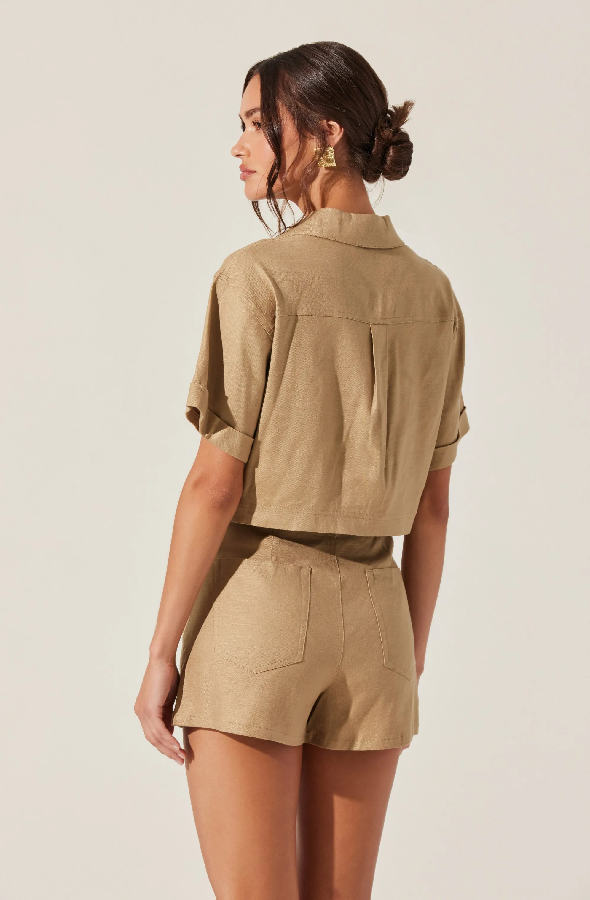 Deborah Linen Blend Safari Top sold by Astr product image thumbnail 2