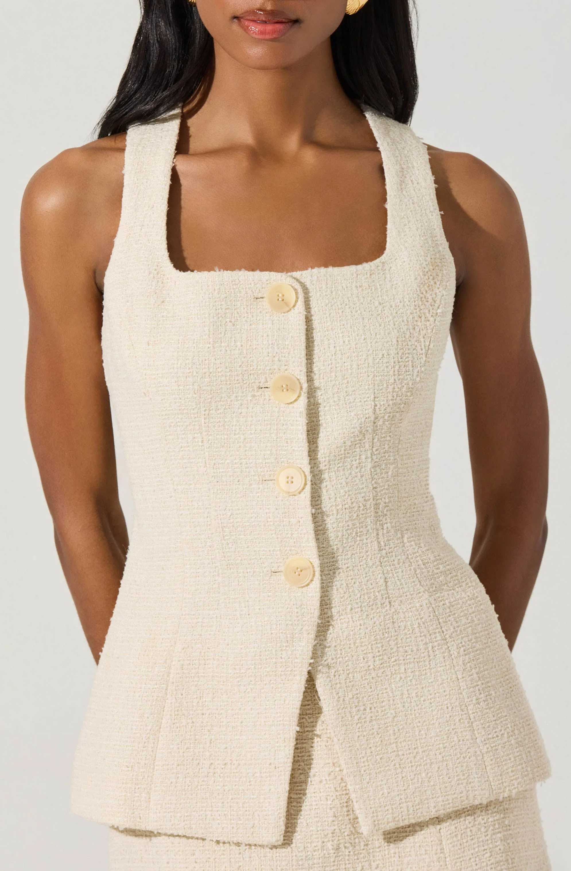 Brunelle Tweed Cutaway Vest sold by Astr product image thumbnail 2
