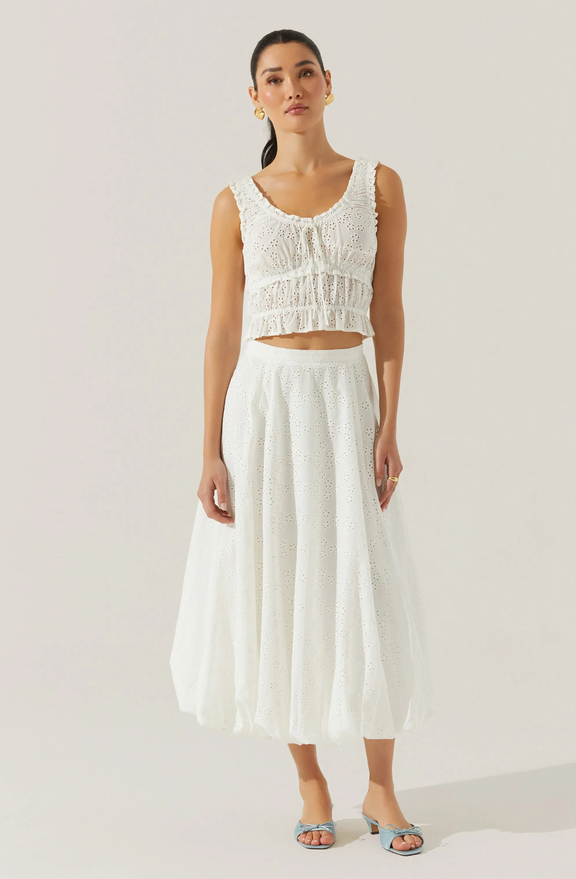 Kissel Eyelet Bubble Maxi Skirt sold by Astr product image thumbnail 3