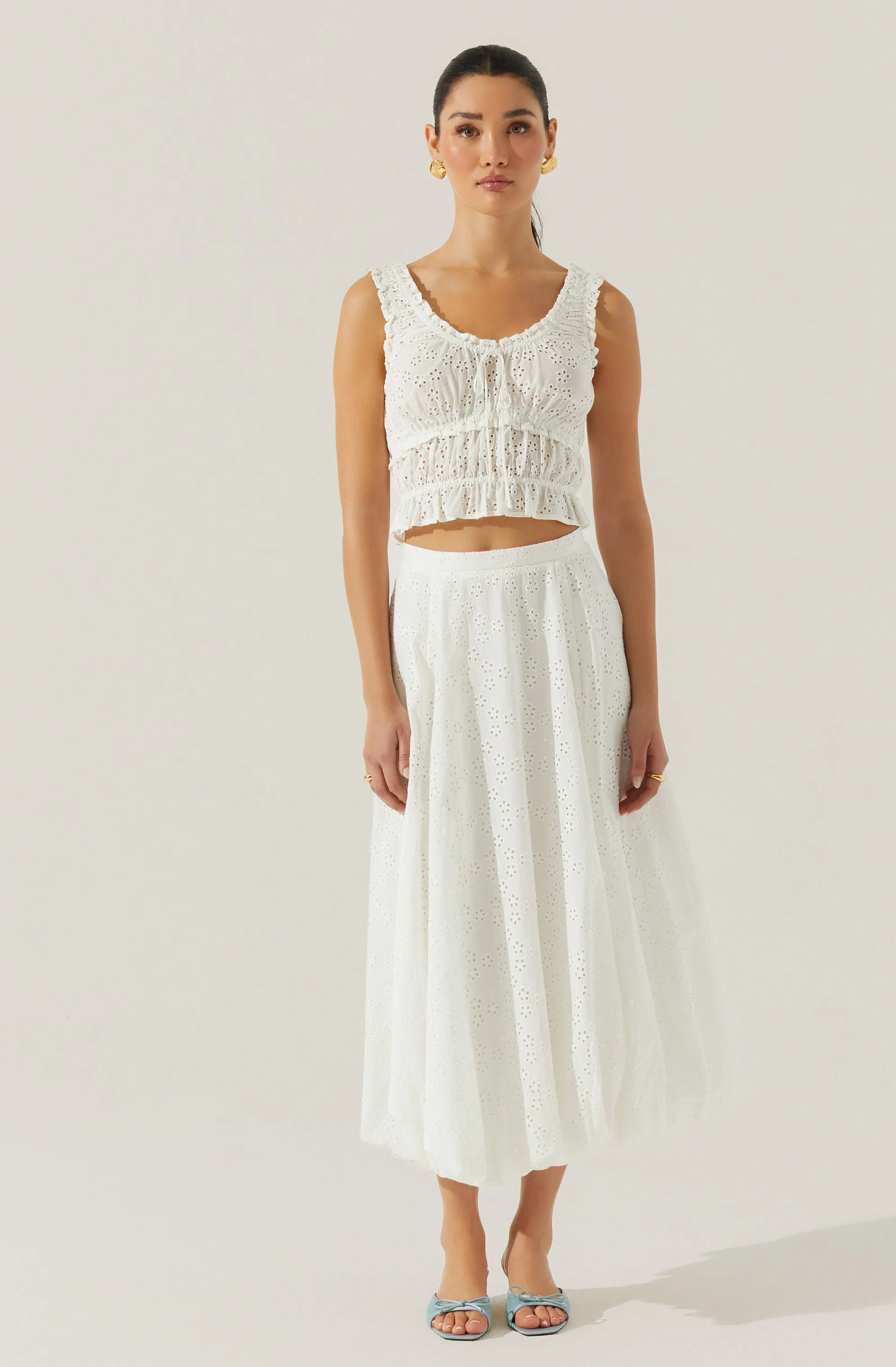 Kissel Eyelet Bubble Maxi Skirt sold by Astr product image thumbnail 5