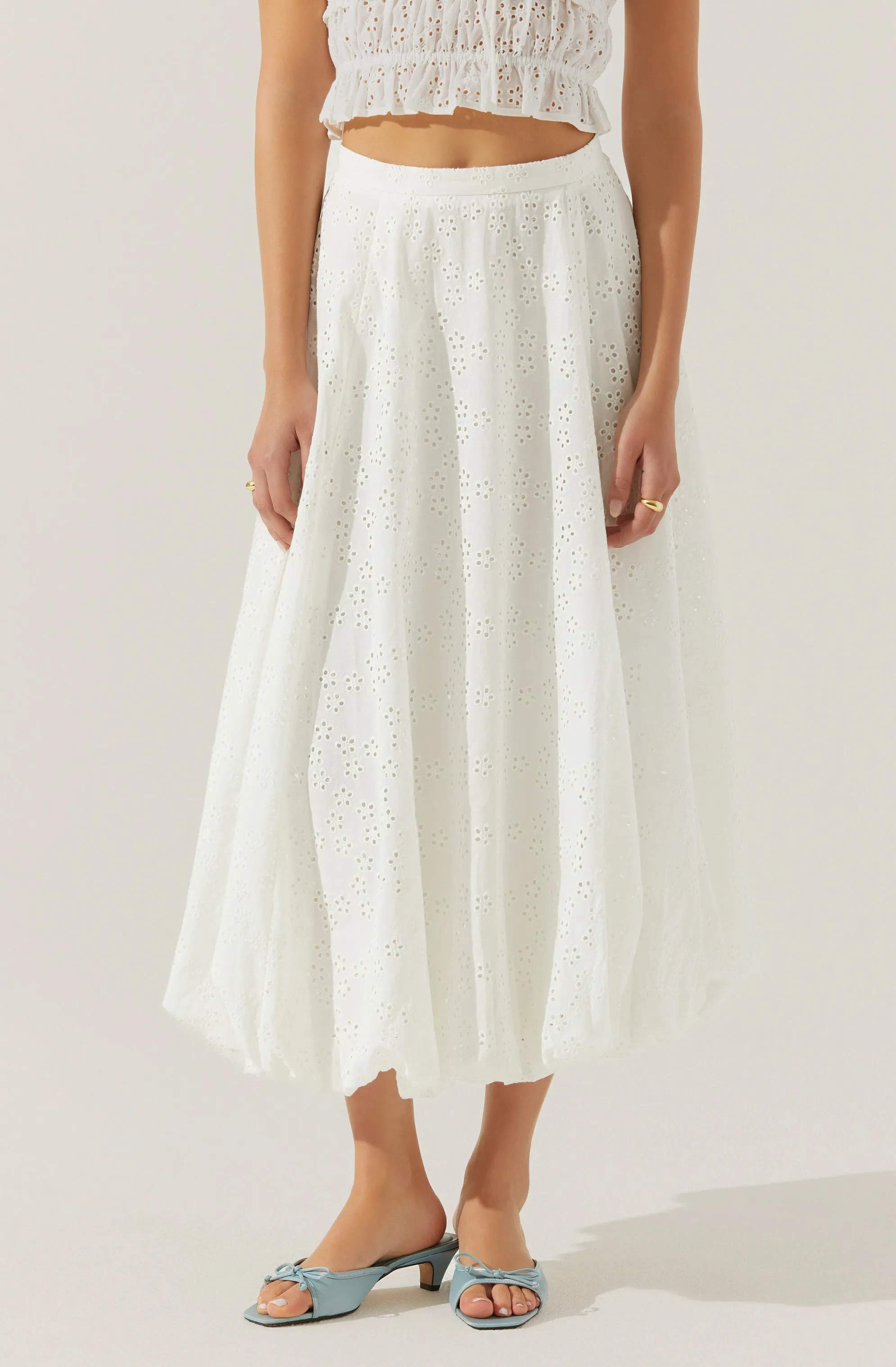 Kissel Eyelet Bubble Maxi Skirt sold by Astr product image thumbnail 4
