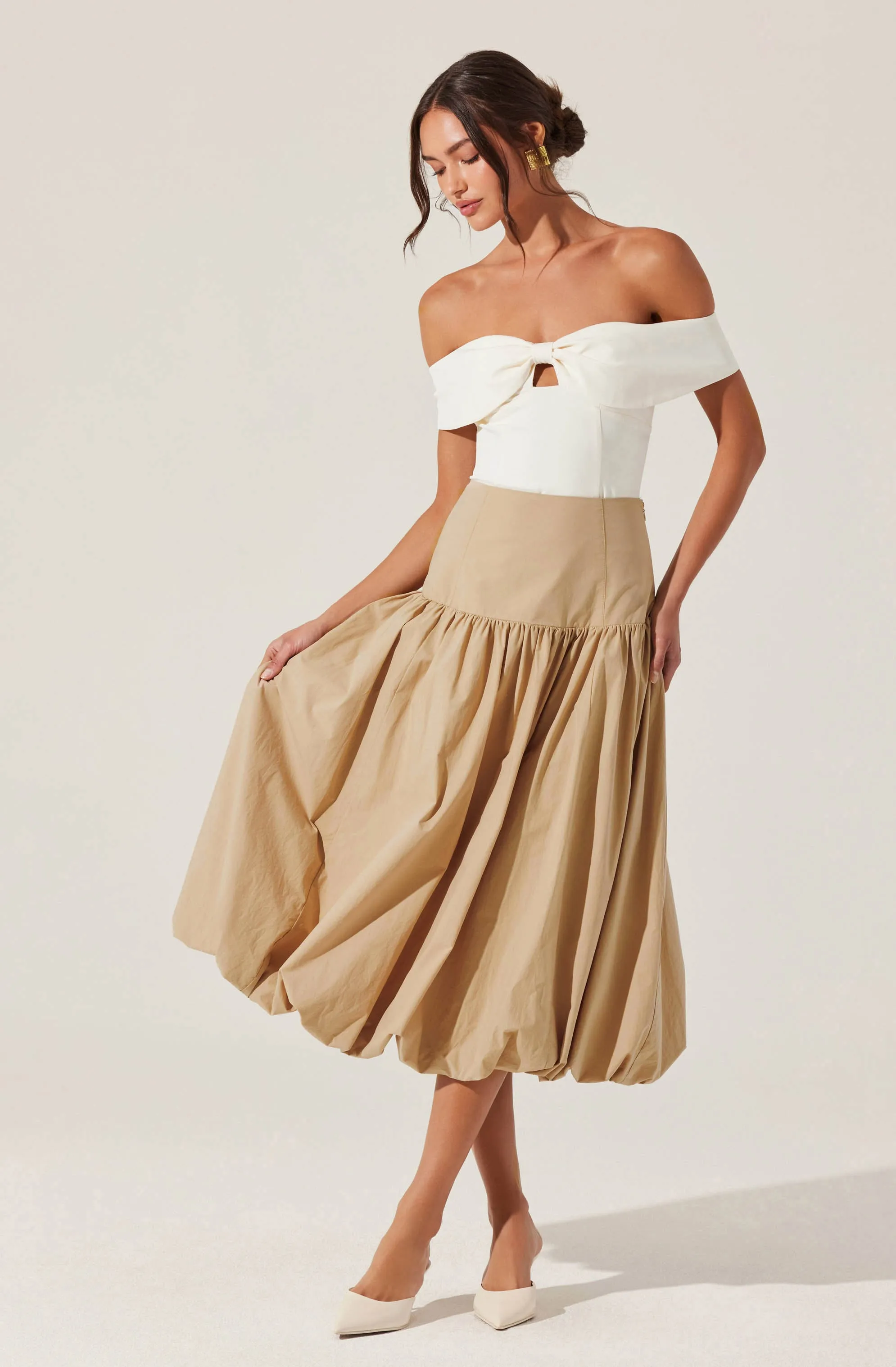 Laryn Drop Waist Bubble Skirt sold by Astr