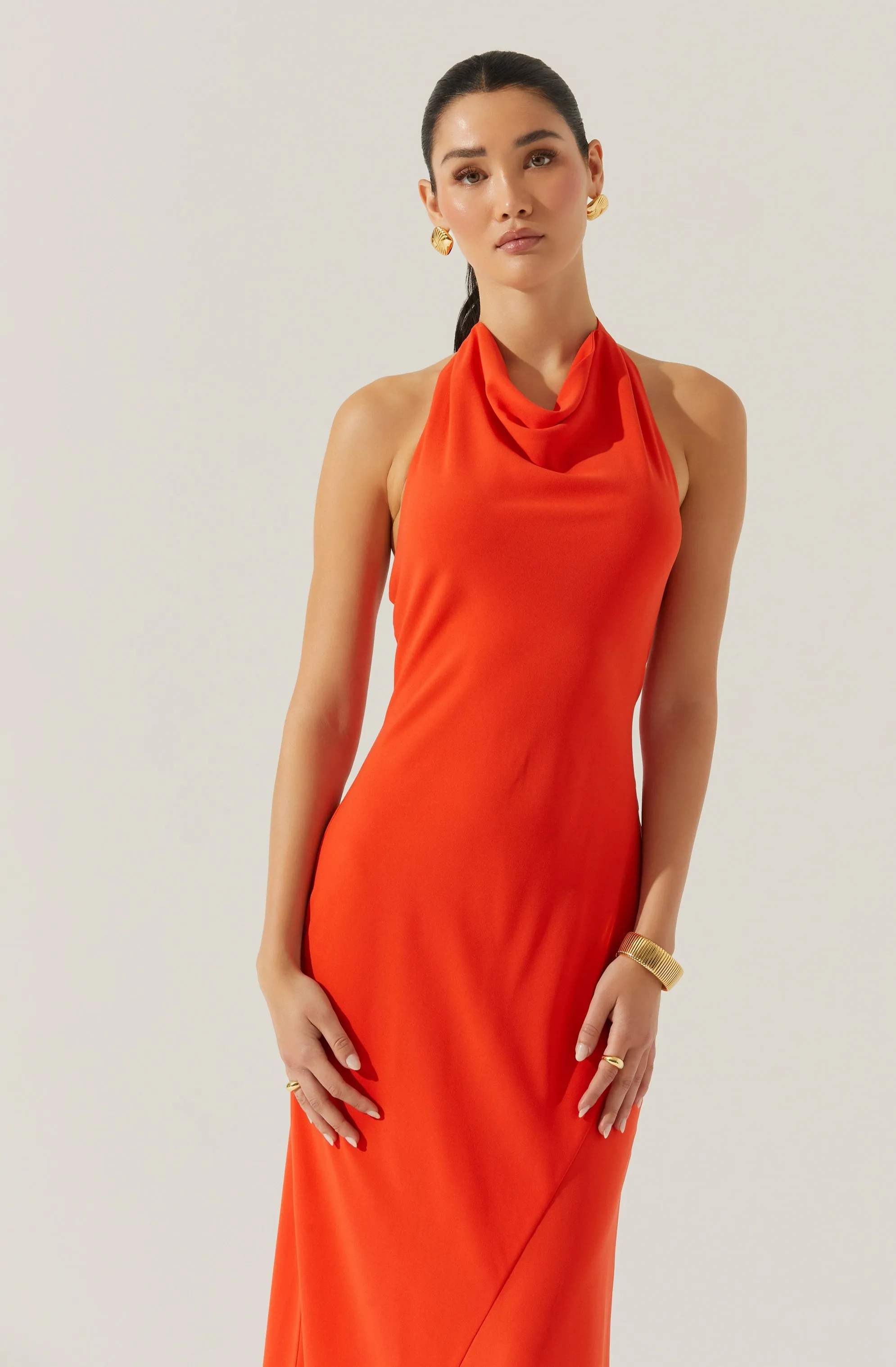 Dalisay Cowl Neck Halter Dress sold by Astr product image thumbnail 5