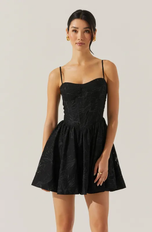 Linelly Jacquard Bustier Skater Dress sold by Astr