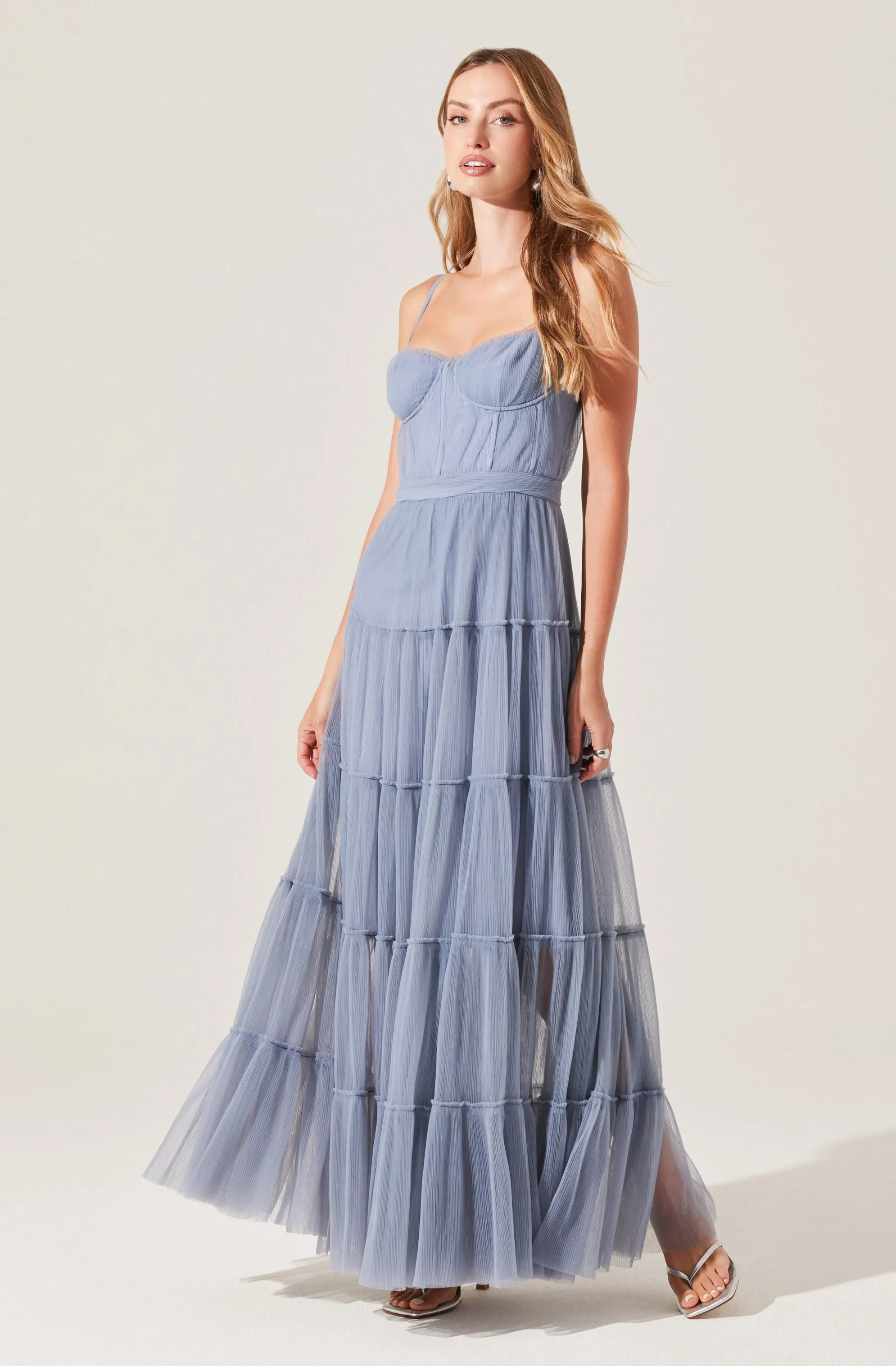 Mireya Bustier Tulle Maxi Dress sold by Astr product image thumbnail 3