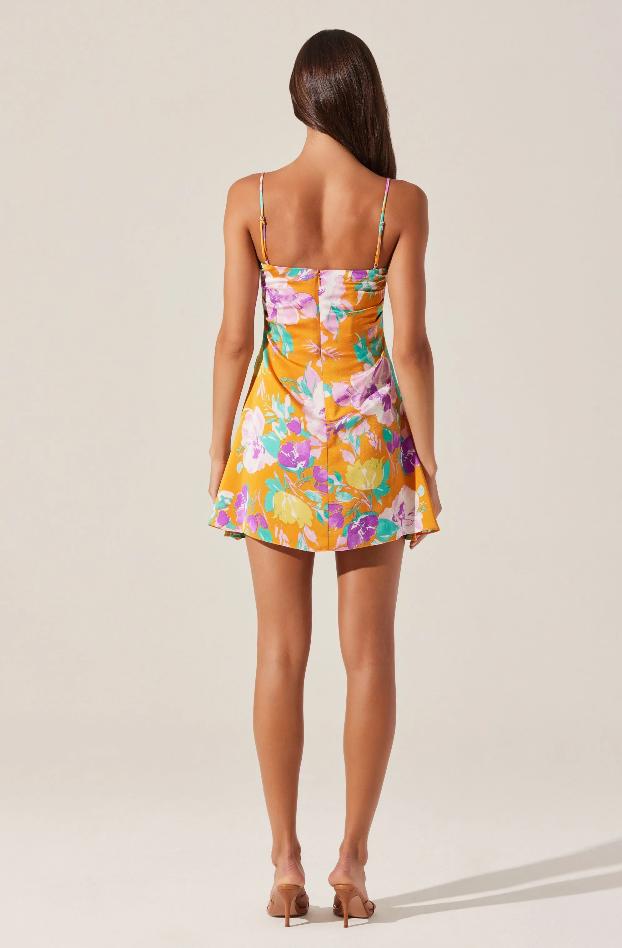 Cerinthe Satin Floral Mini Dress sold by Astr product image thumbnail 3