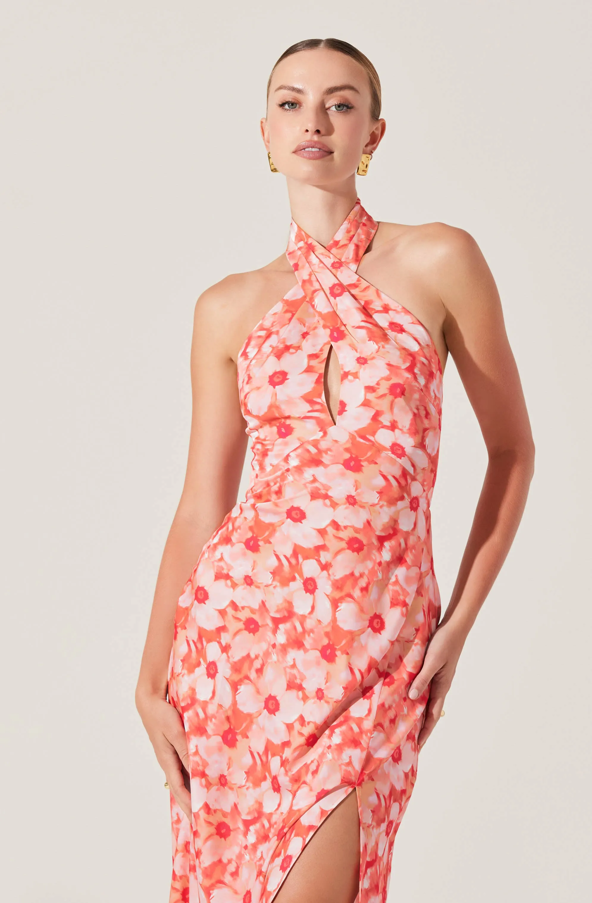 Marissa Floral Halter Neck Dress sold by Astr product image thumbnail 4