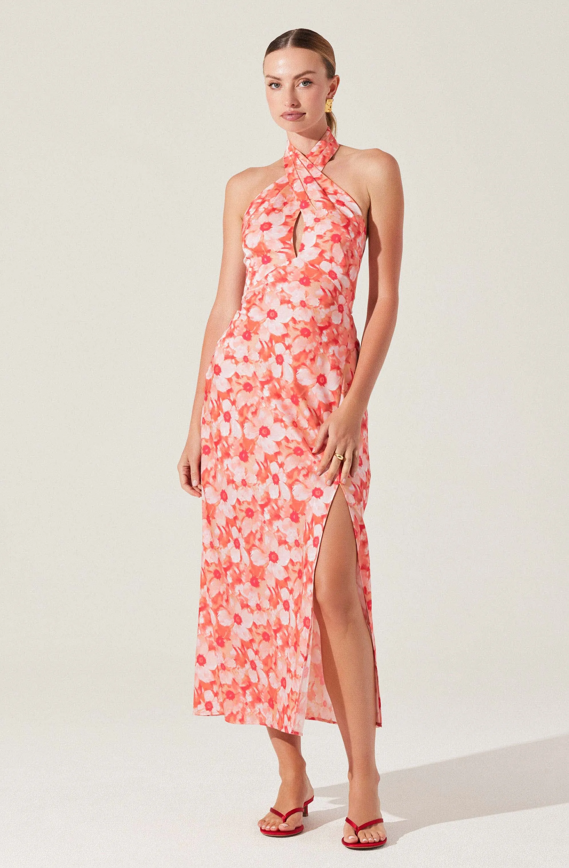 Marissa Floral Halter Neck Dress sold by Astr product image thumbnail 3