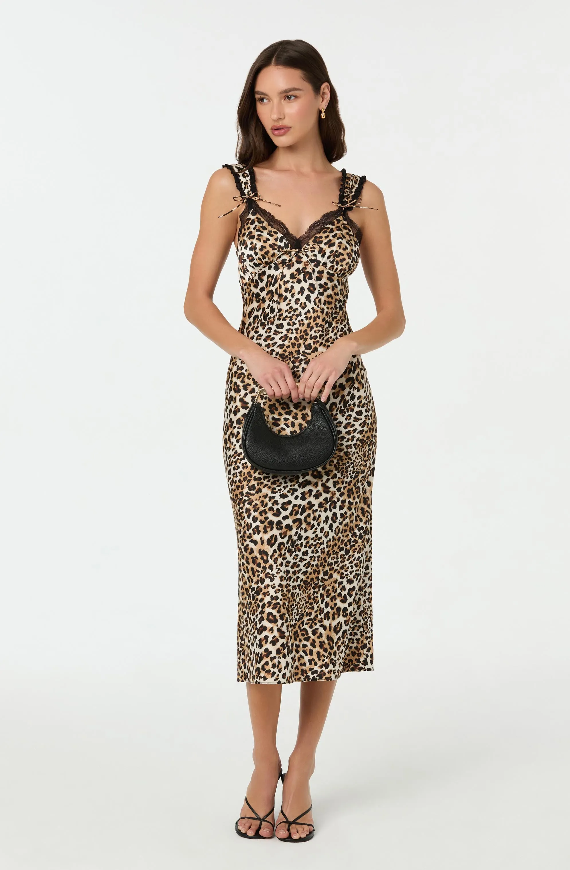 Lace Trim Midi Slip Dress sold by Astr