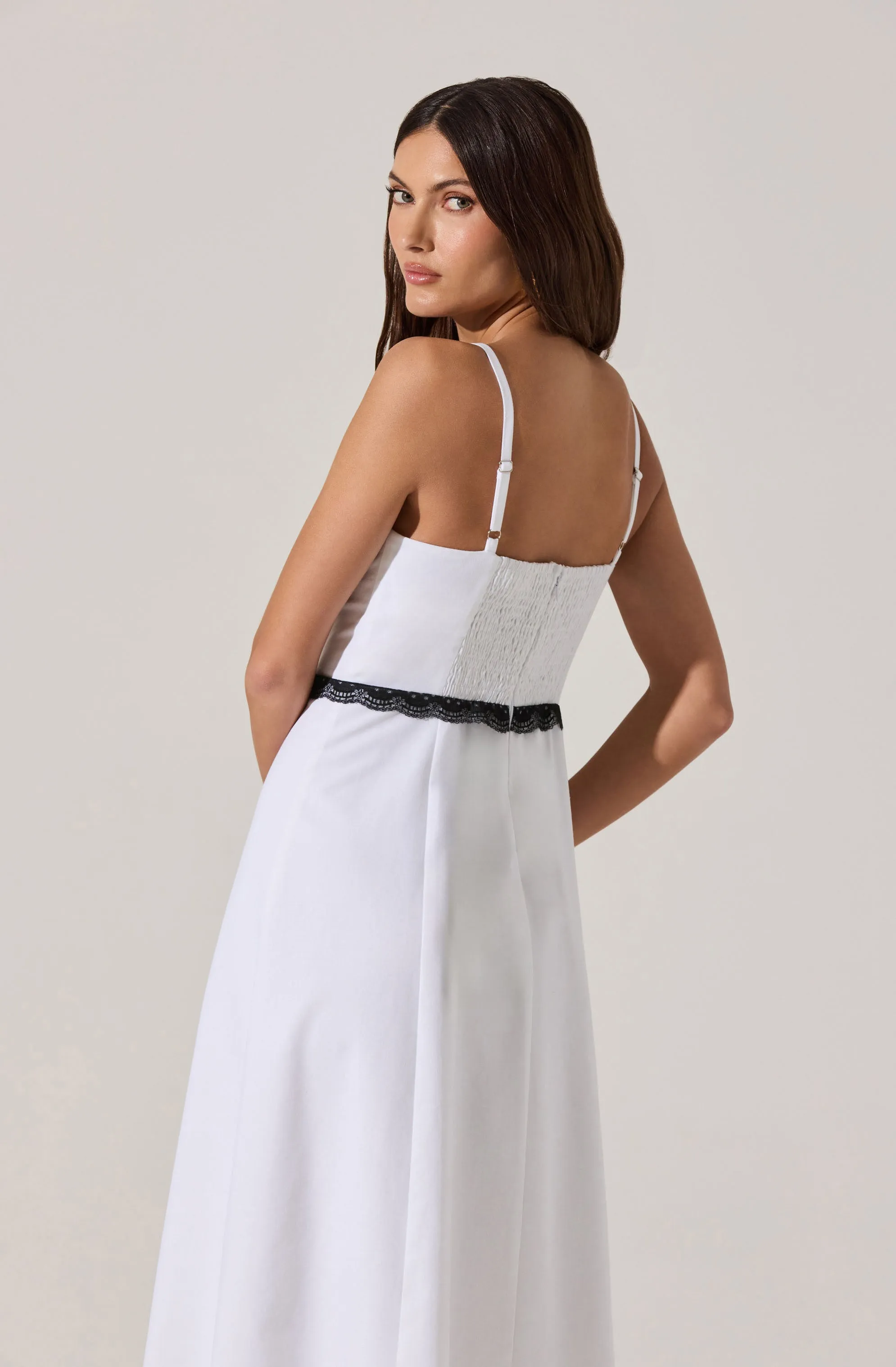 Contrast Lace Bustier Midi Dress sold by Astr product image thumbnail 4