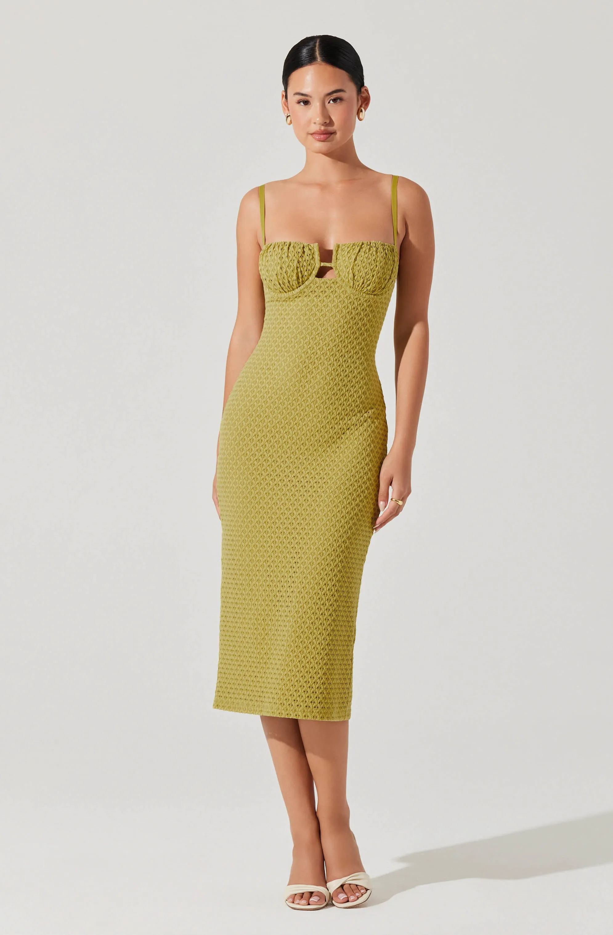 Jaida Bustier Bodycon Midi Dress sold by Astr