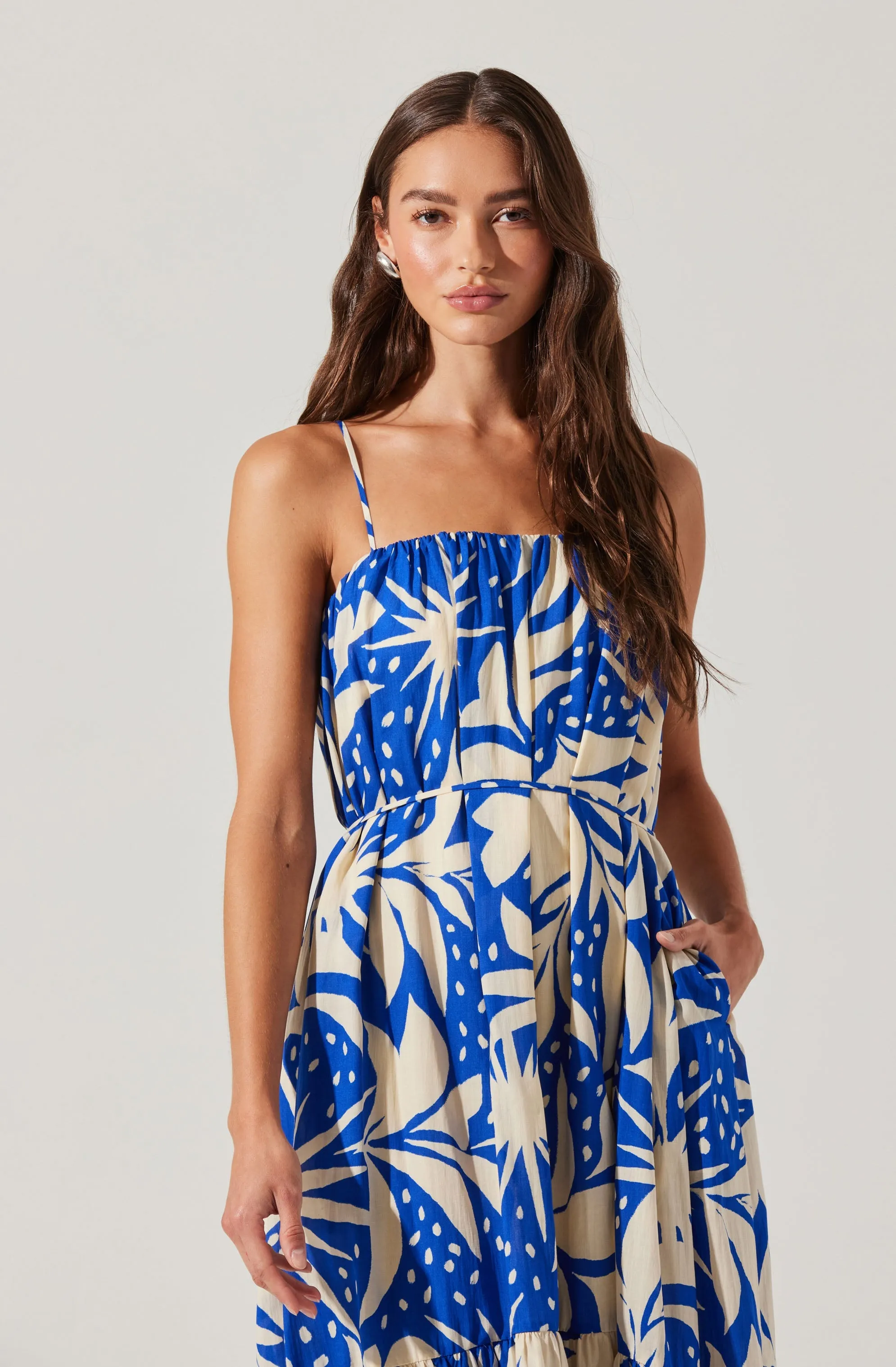 Sarina Linen-Blend Floral Maxi Dress sold by Astr product image thumbnail 2