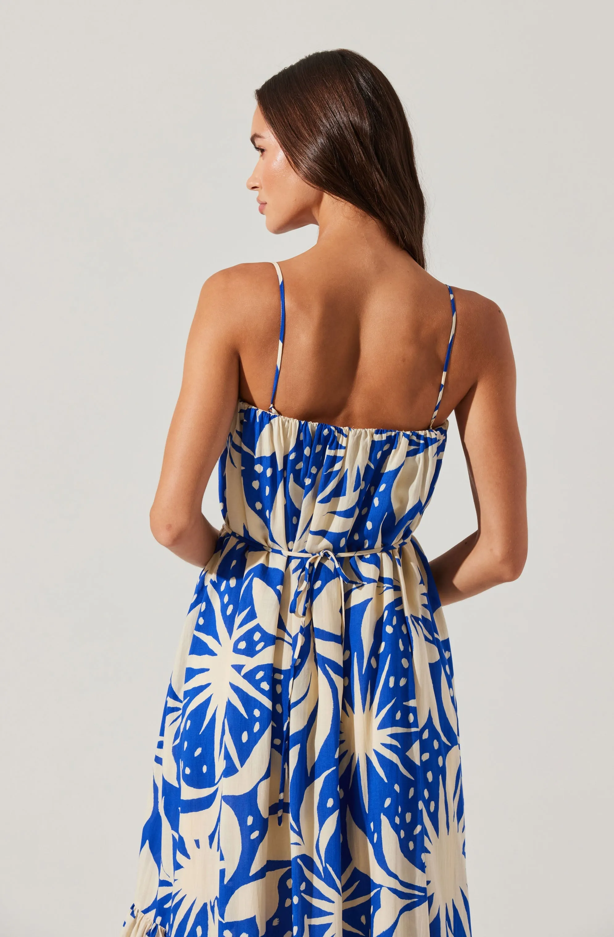 Sarina Linen-Blend Floral Maxi Dress sold by Astr product image thumbnail 4