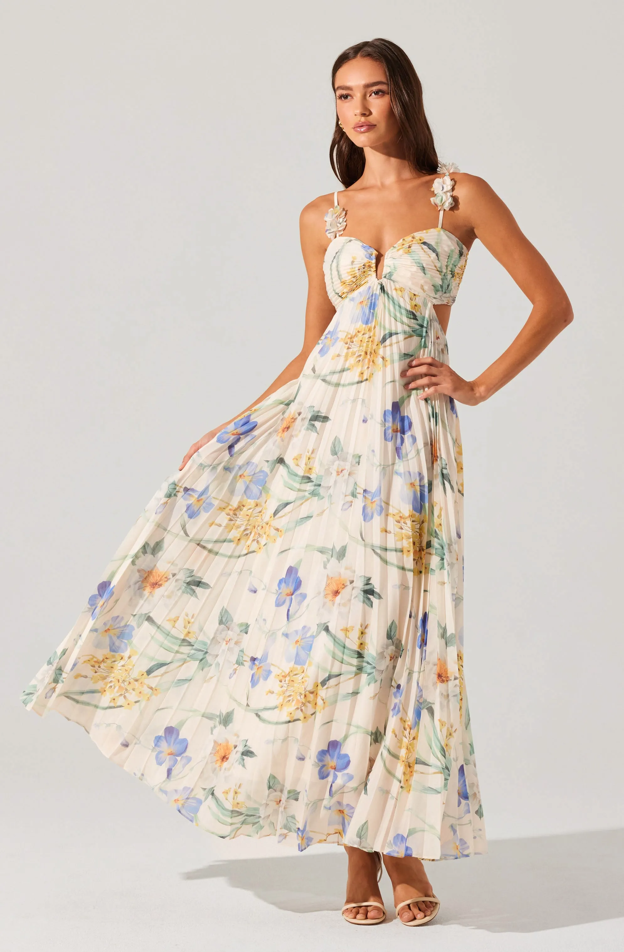Emese Floral Pleated Maxi Dress sold by Astr product image thumbnail 2